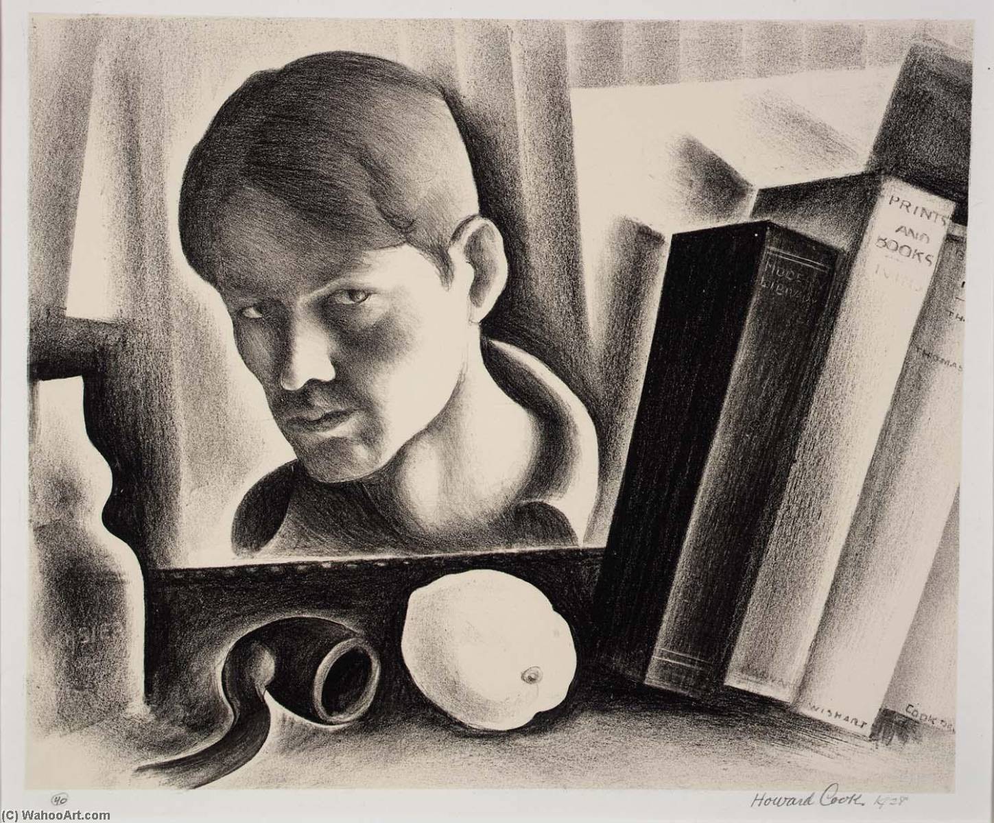WikiOO.org - Enciklopedija likovnih umjetnosti - Slikarstvo, umjetnička djela Howard Cook - Self Portrait