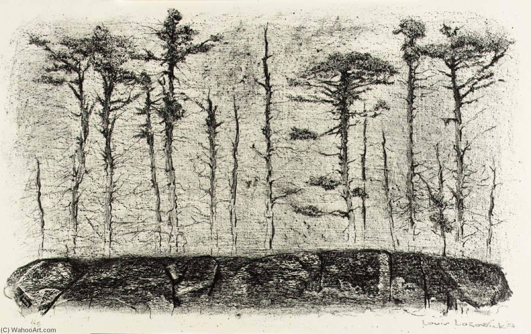 WikiOO.org - Encyclopedia of Fine Arts - Malba, Artwork Louis Lozowick - Coastline, Nova Scotia