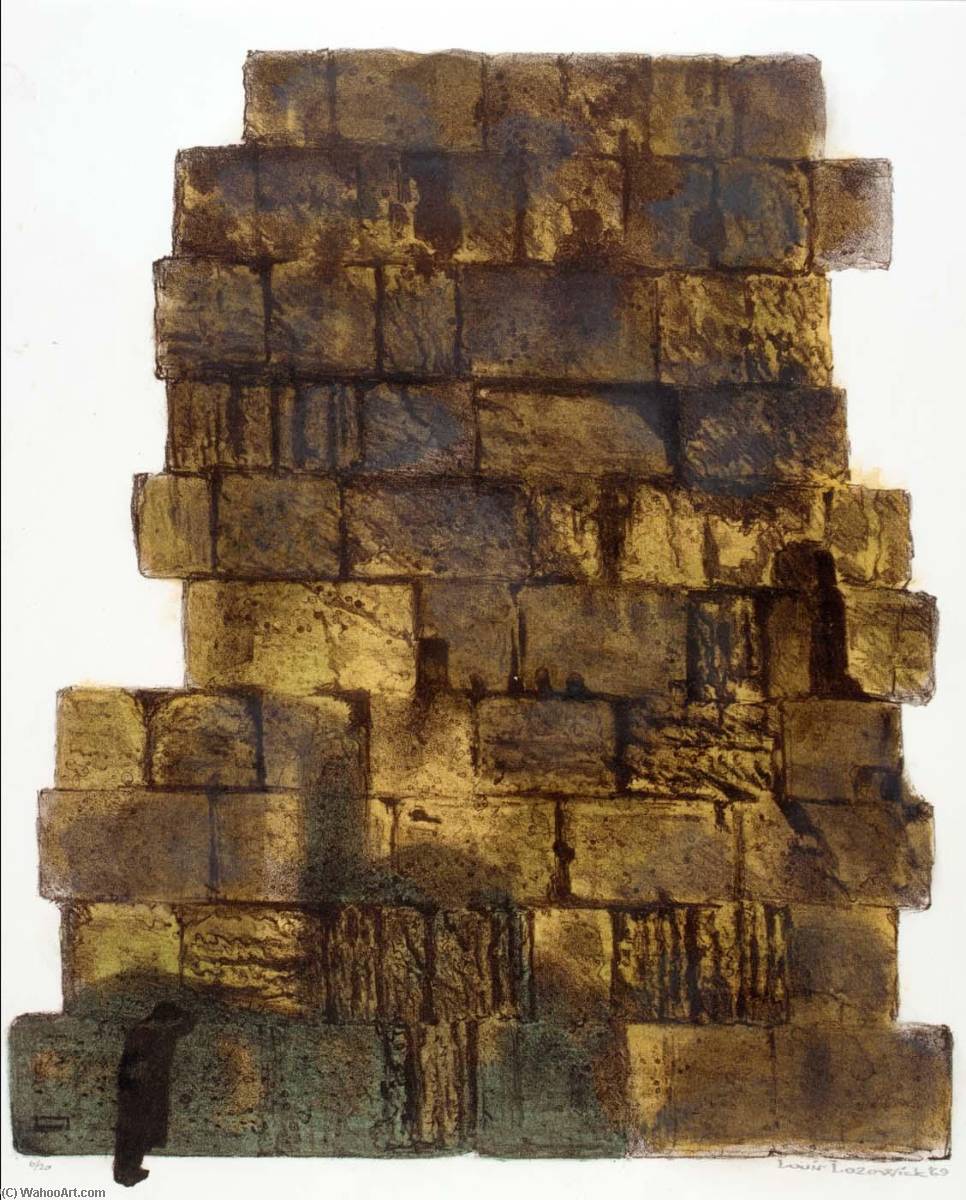 Wikioo.org - The Encyclopedia of Fine Arts - Painting, Artwork by Louis Lozowick - Wailing Wall 1