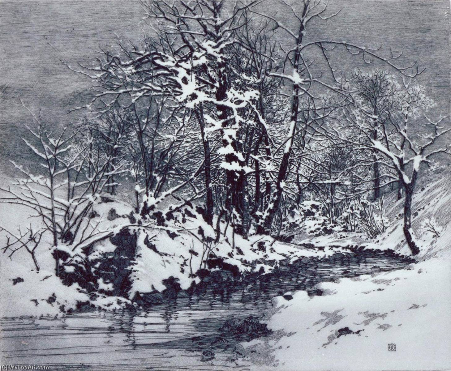 WikiOO.org - Encyclopedia of Fine Arts - Målning, konstverk George Elbert Burr - Winter Morning