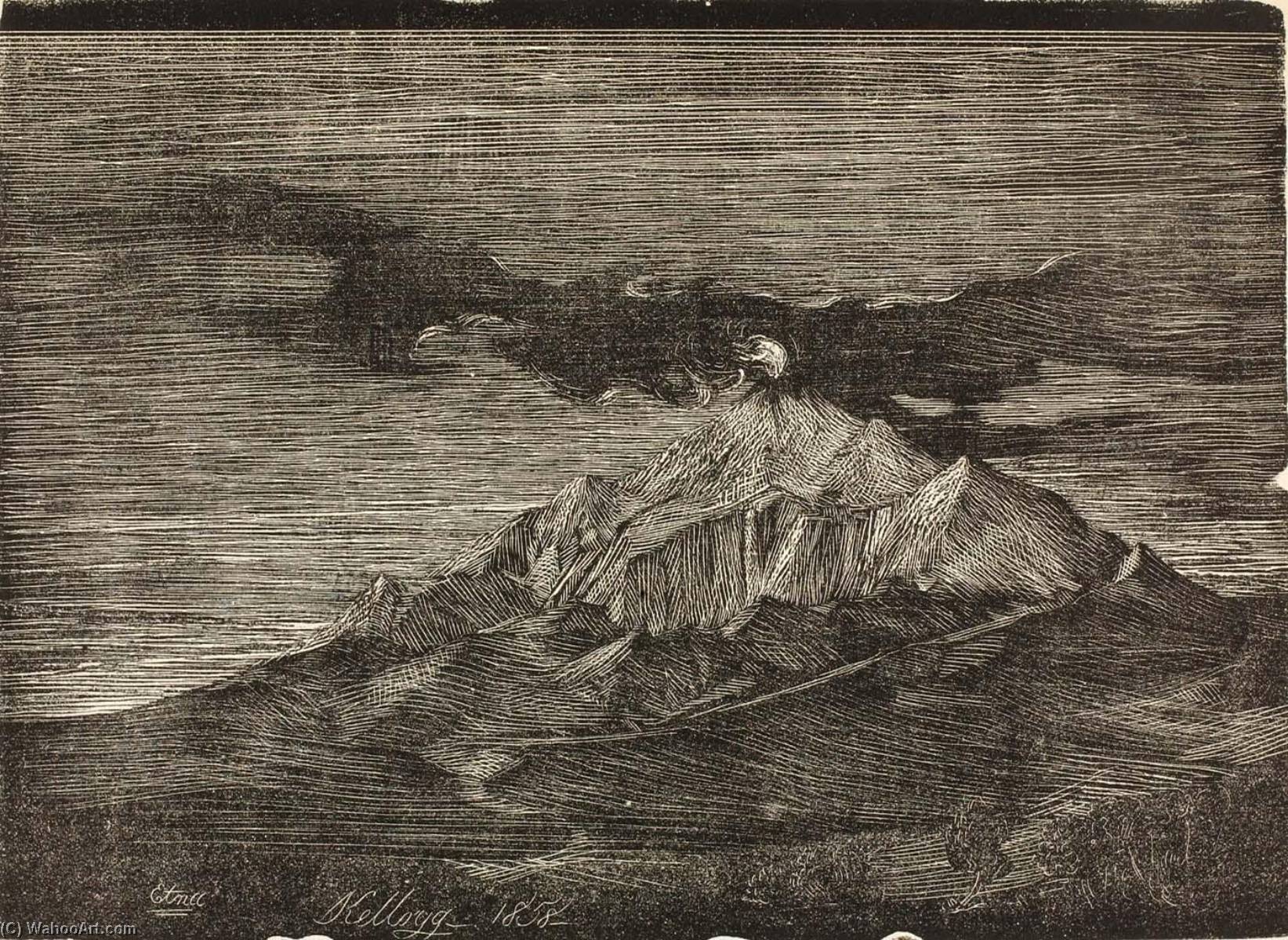 WikiOO.org - Encyclopedia of Fine Arts - Målning, konstverk Miner Kilbourne Kellogg - Etna