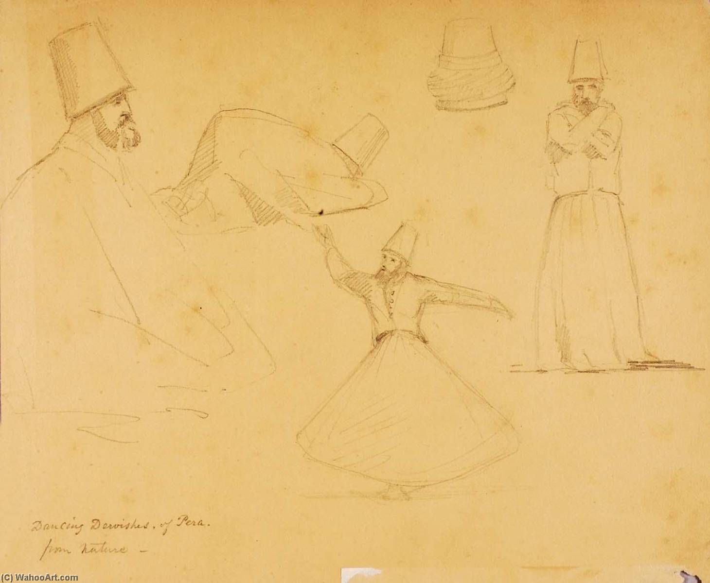 WikiOO.org - Enciklopedija likovnih umjetnosti - Slikarstvo, umjetnička djela Miner Kilbourne Kellogg - Dancing Dervishes of Pera
