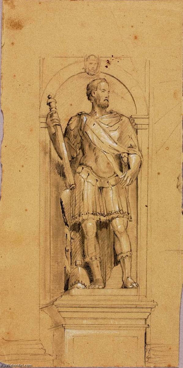 WikiOO.org - Enciklopedija likovnih umjetnosti - Slikarstvo, umjetnička djela Miner Kilbourne Kellogg - Statue of the Duke of Urbino