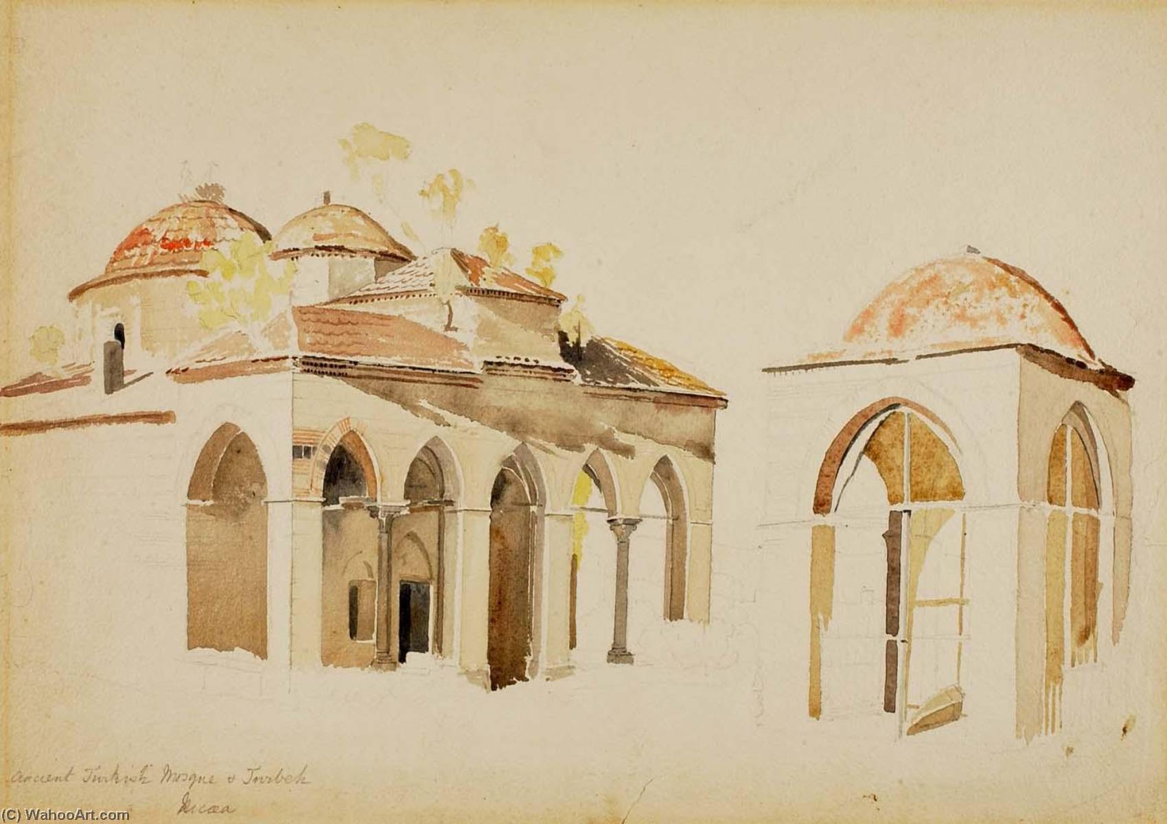 Wikioo.org - The Encyclopedia of Fine Arts - Painting, Artwork by Miner Kilbourne Kellogg - Ancient Turkish Mosque at Tourbek