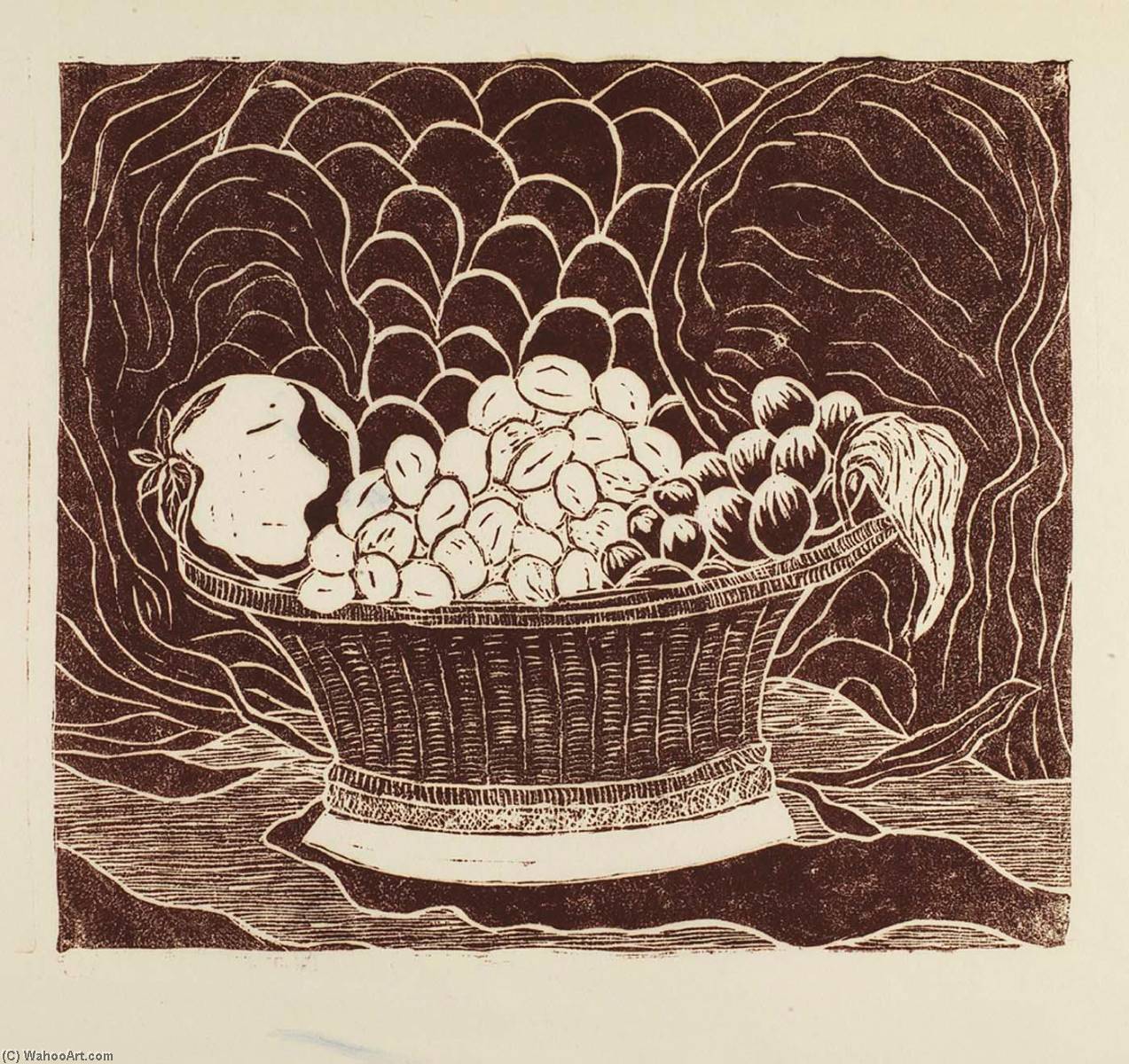 WikiOO.org - Encyclopedia of Fine Arts - Lukisan, Artwork Frank Mcclure - Basket of Fruit