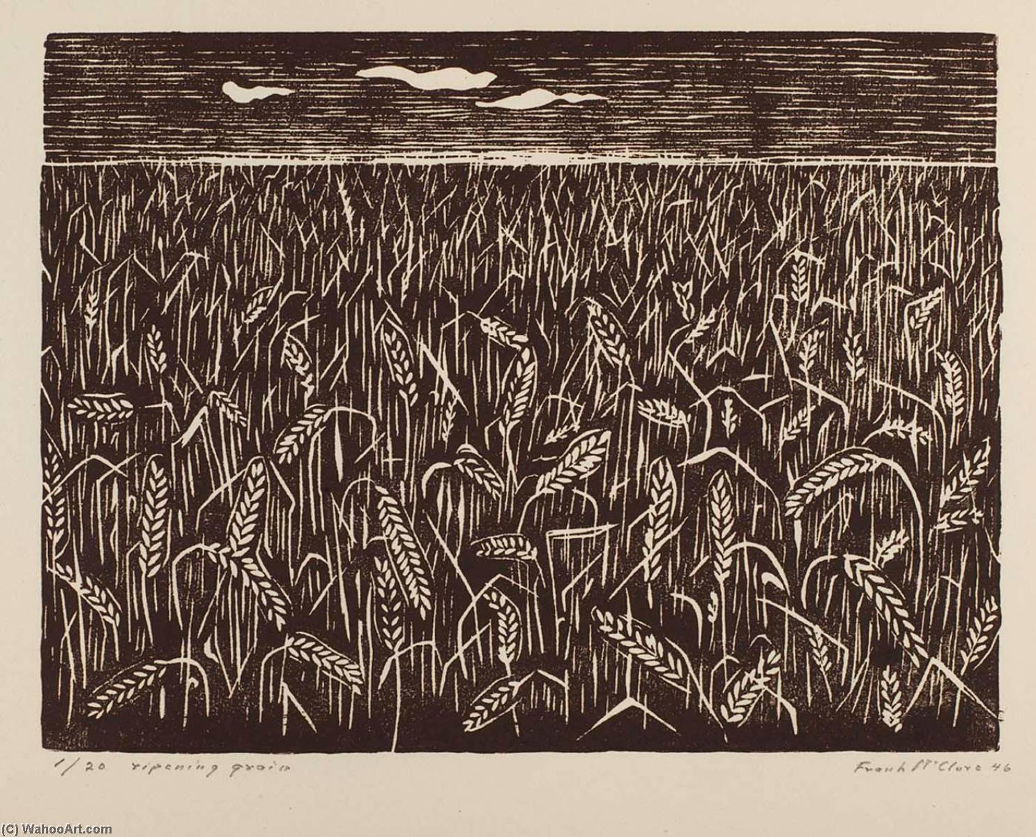 WikiOO.org - Encyclopedia of Fine Arts - Lukisan, Artwork Frank Mcclure - Ripening Grain