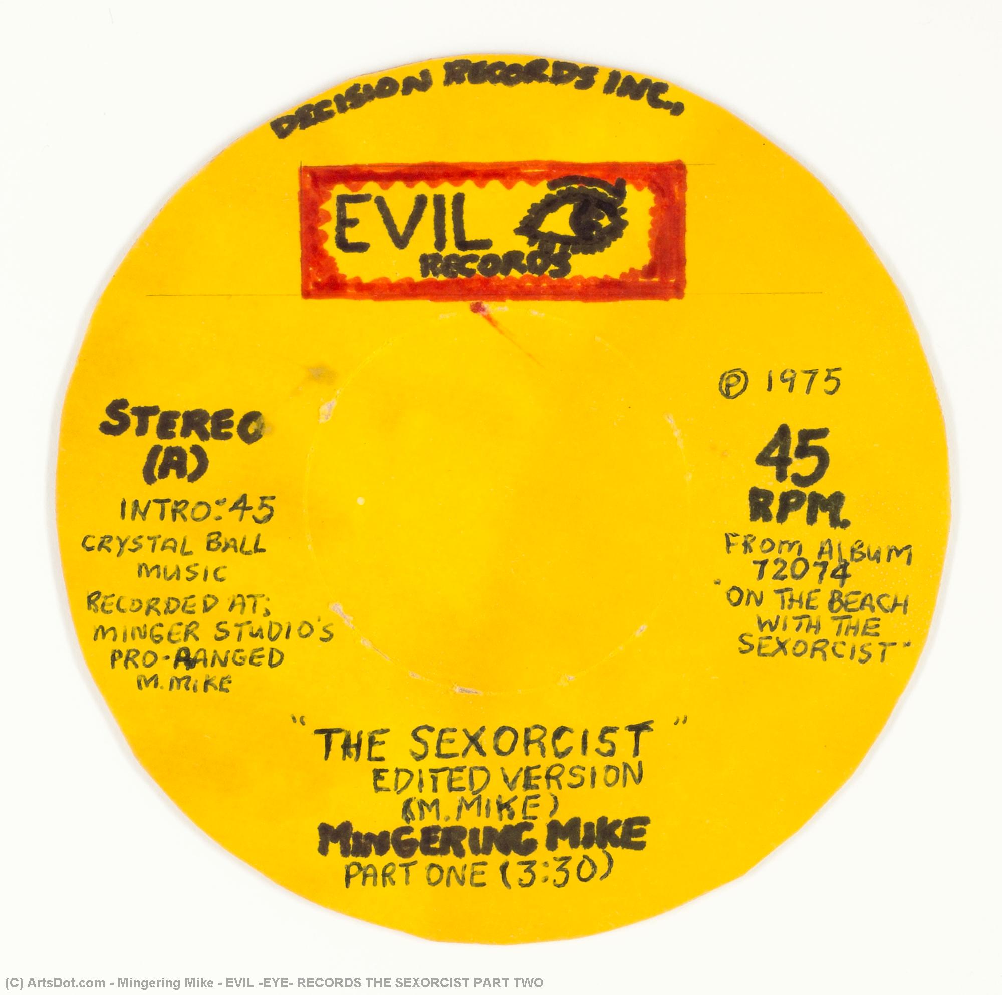Wikioo.org - The Encyclopedia of Fine Arts - Painting, Artwork by Mingering Mike - EVIL (EYE) RECORDS THE SEXORCIST PART TWO