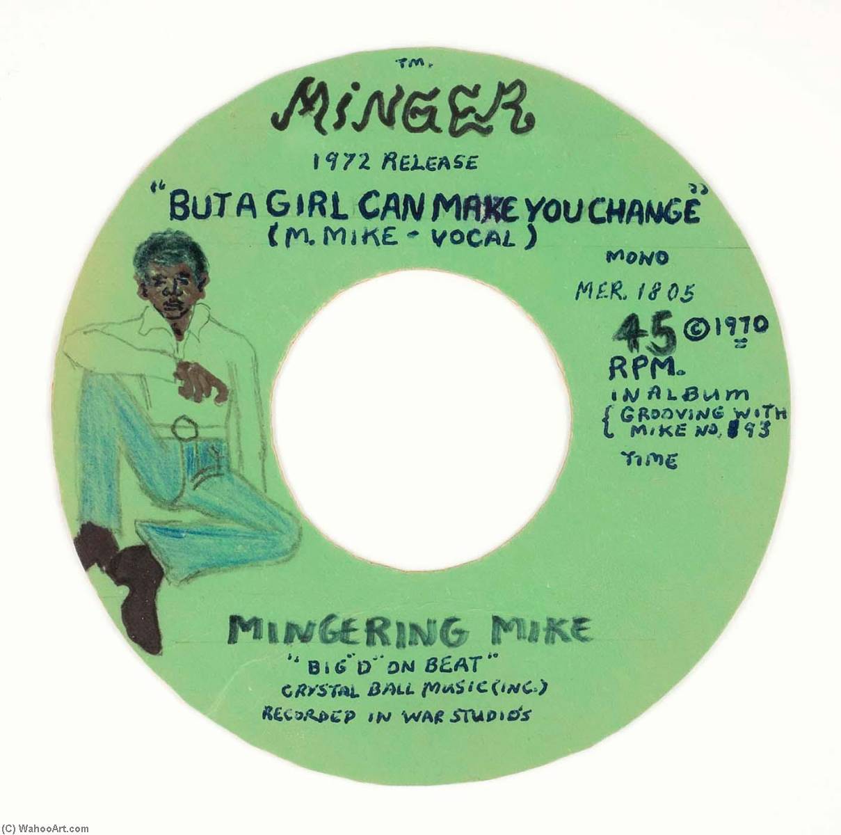 WikiOO.org - Encyclopedia of Fine Arts - Lukisan, Artwork Mingering Mike - MINGER 1972 RELEASE, MINGERING MIKE, BUT A GIRL CAN MAKE YOU CHANGE