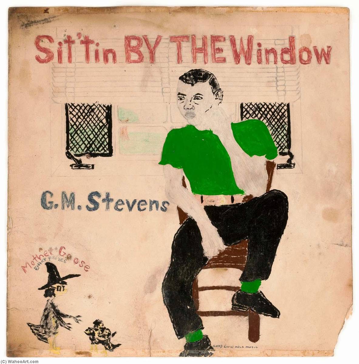 WikiOO.org - Enciclopedia of Fine Arts - Pictura, lucrări de artă Mingering Mike - Mother Goose Enterprizes Sit'tin BY THE Window, G.M. Stevens