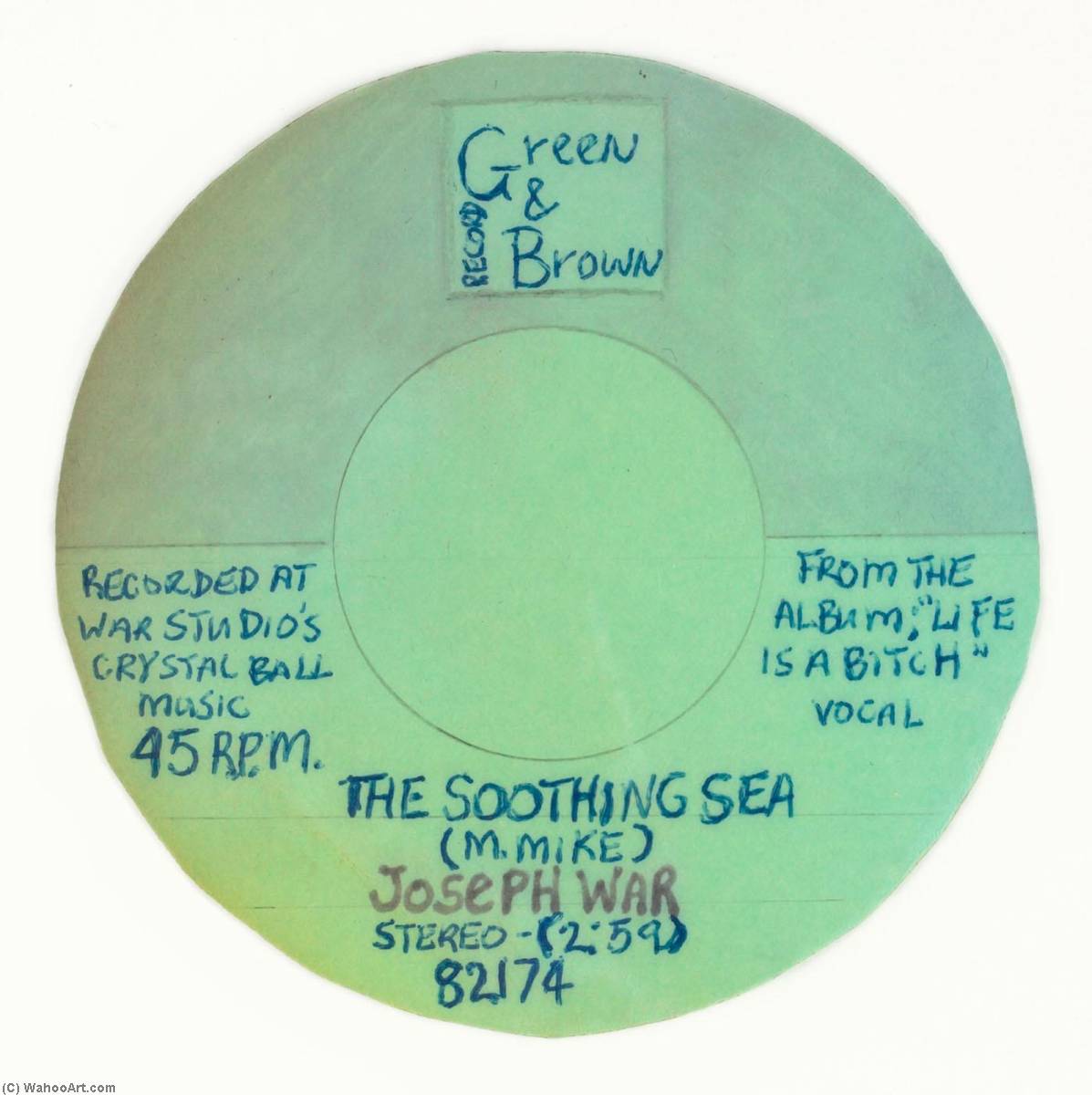 Wikioo.org - Bách khoa toàn thư về mỹ thuật - Vẽ tranh, Tác phẩm nghệ thuật Mingering Mike - GREEN BROWN RECORD FROM THE ALBUM, LIFE IS A BITCH VOCAL, THE SOOTHING SEA