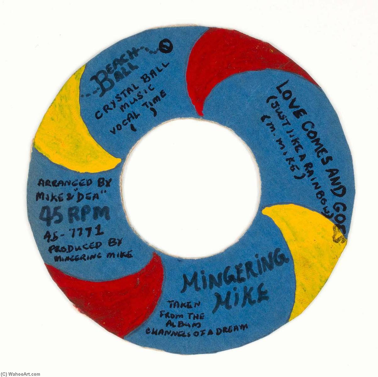 WikiOO.org - Encyclopedia of Fine Arts - Lukisan, Artwork Mingering Mike - BEACH BALL LOVE COMES AND GOES (JUST LIKE A RAINBOW), MINGERING MIKE