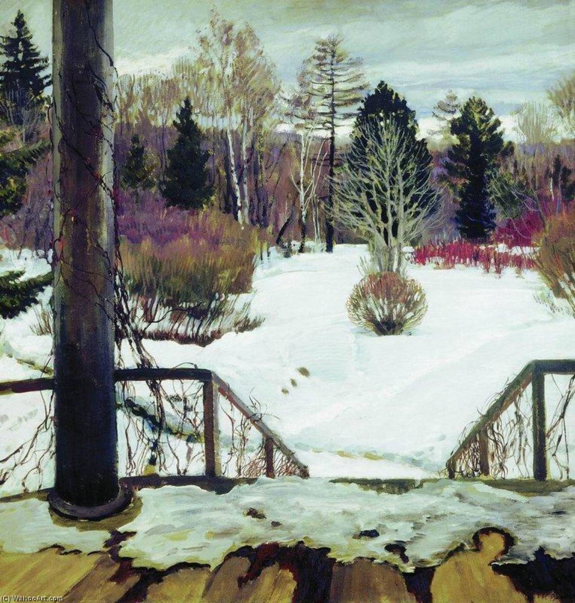 Wikioo.org - The Encyclopedia of Fine Arts - Painting, Artwork by Sergei Arsenievich Vinogradov - Early Spring
