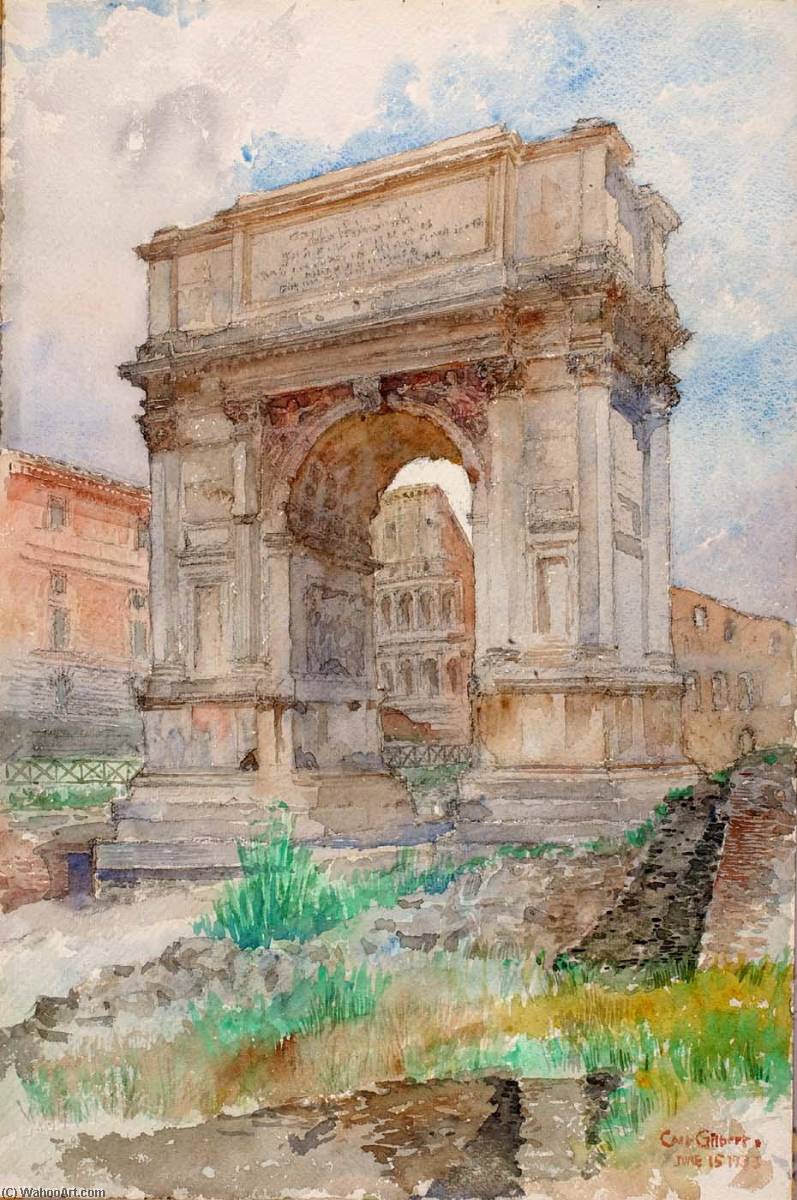 Wikioo.org - The Encyclopedia of Fine Arts - Painting, Artwork by Cass Gilbert - Arch of Titus, Rome