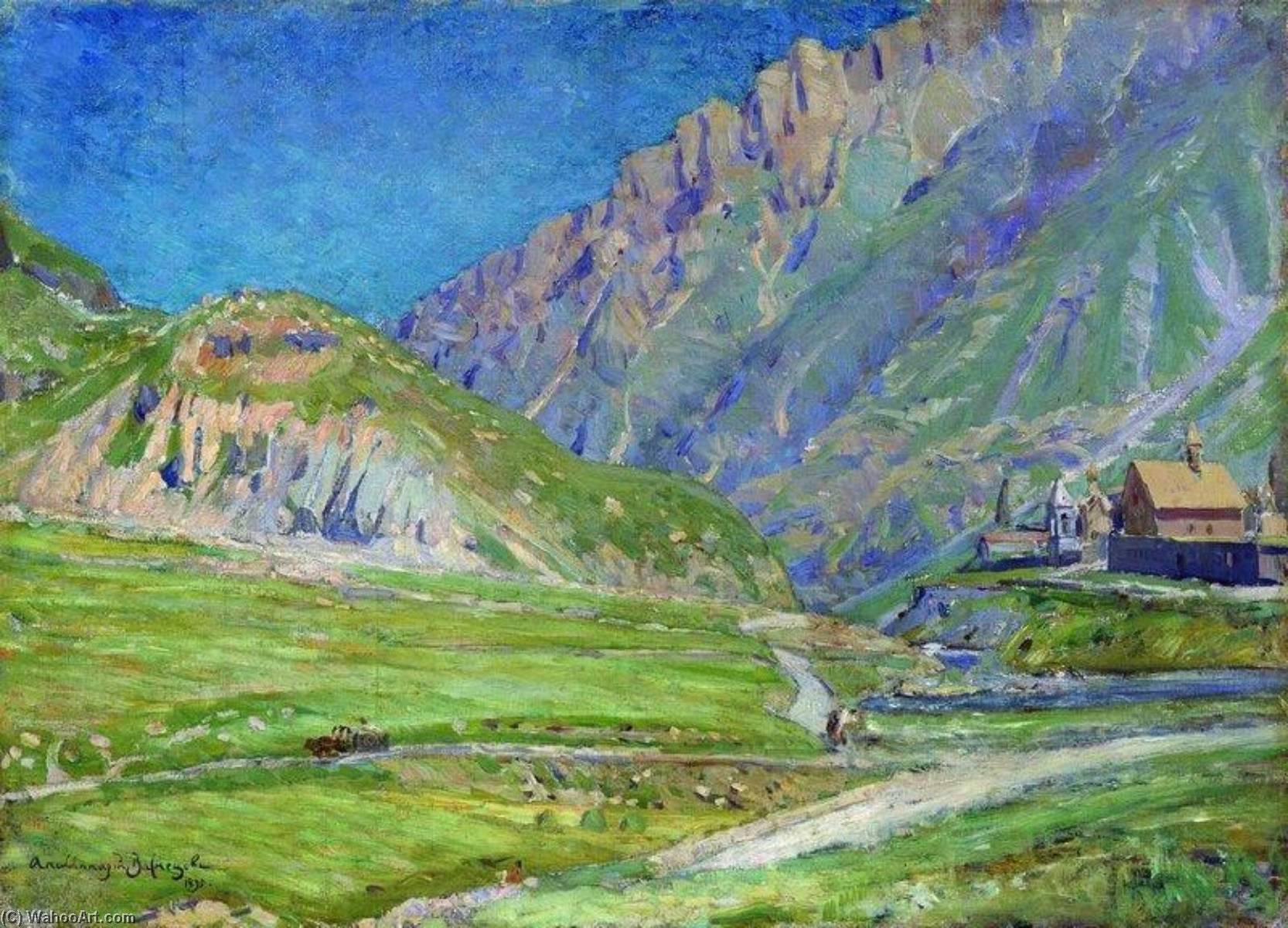 Wikoo.org - موسوعة الفنون الجميلة - اللوحة، العمل الفني Apollinari Vasnetsov - Mountain Landscape