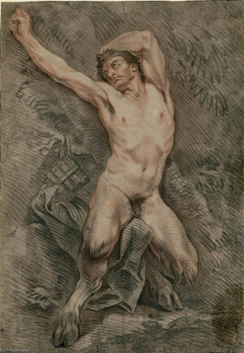 Wikioo.org - The Encyclopedia of Fine Arts - Painting, Artwork by Charles-André Van Loo (Carle Van Loo) - A Faun