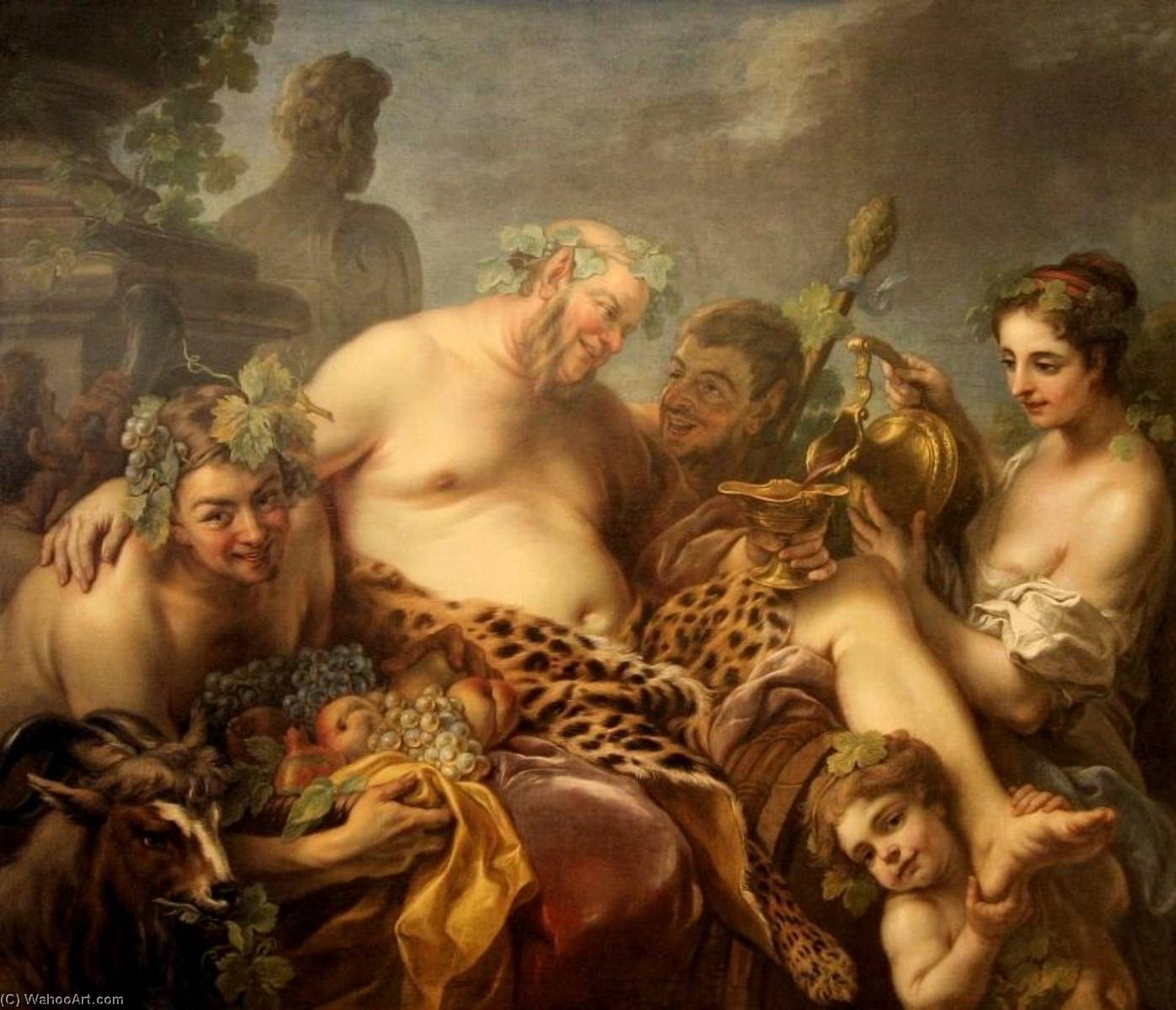 WikiOO.org - Encyclopedia of Fine Arts - Lukisan, Artwork Charles-André Van Loo (Carle Van Loo) - The Drunken Silenus