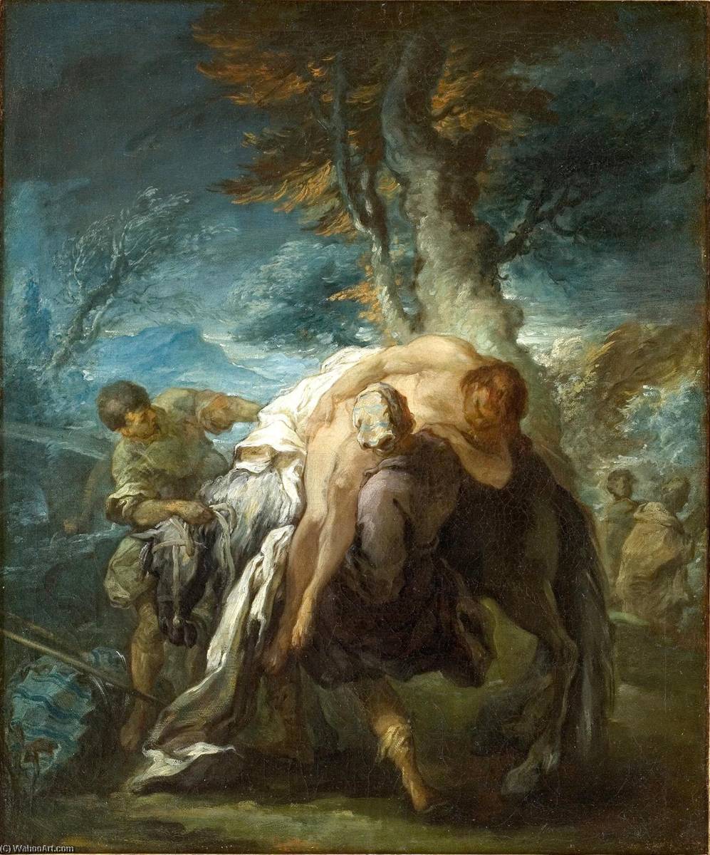 Wikioo.org - The Encyclopedia of Fine Arts - Painting, Artwork by Charles-André Van Loo (Carle Van Loo) - The Good Samaritan