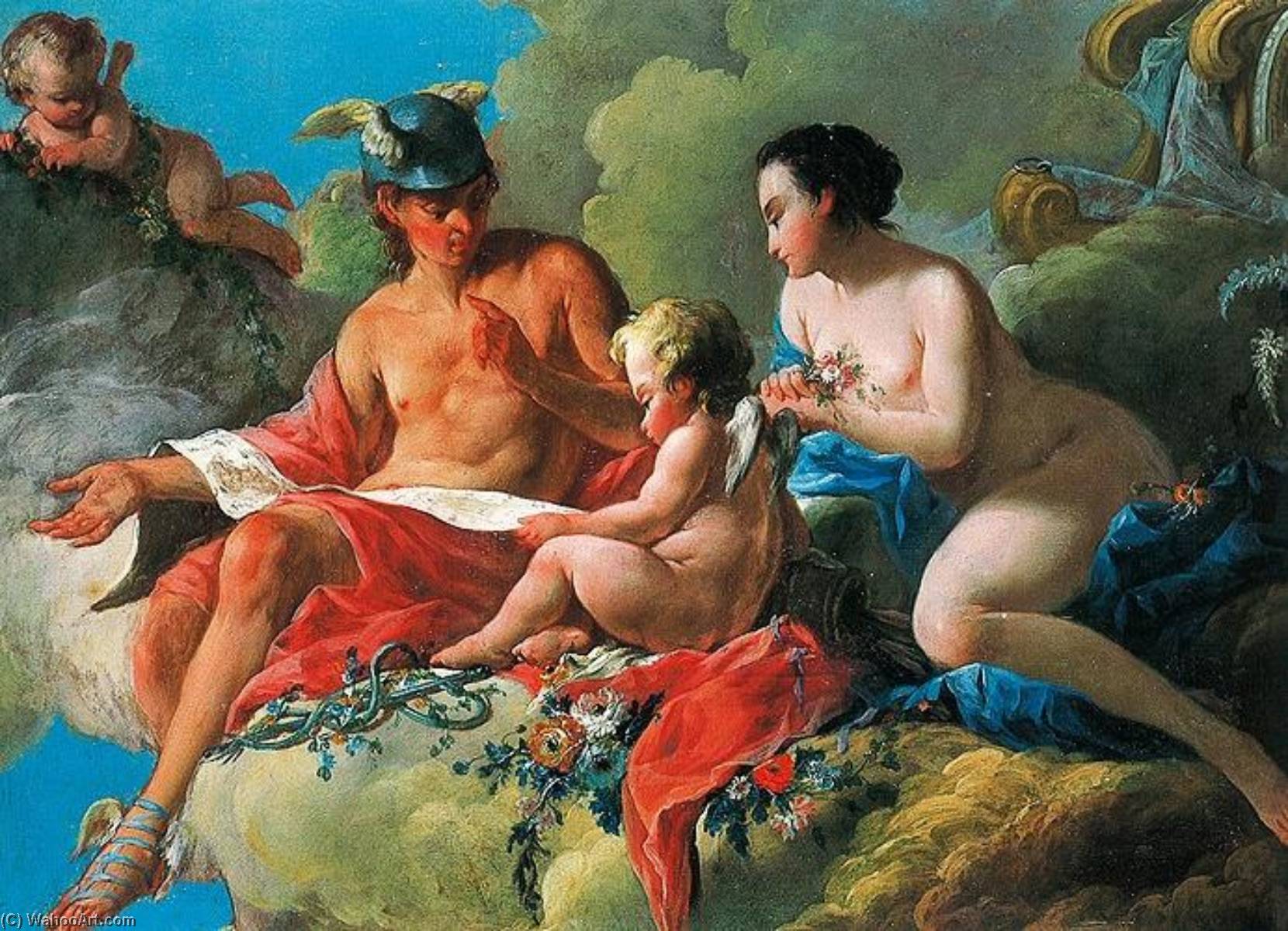 WikiOO.org - Encyclopedia of Fine Arts - Lukisan, Artwork Charles-André Van Loo (Carle Van Loo) - Education of Cupid