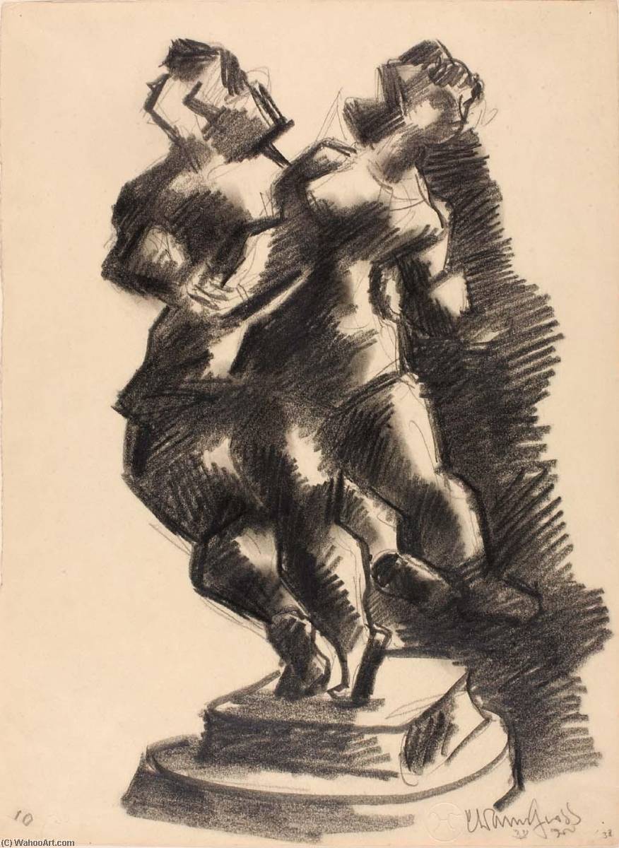 Wikioo.org - The Encyclopedia of Fine Arts - Painting, Artwork by Chaim Gross - Dancing (study for sculpture)