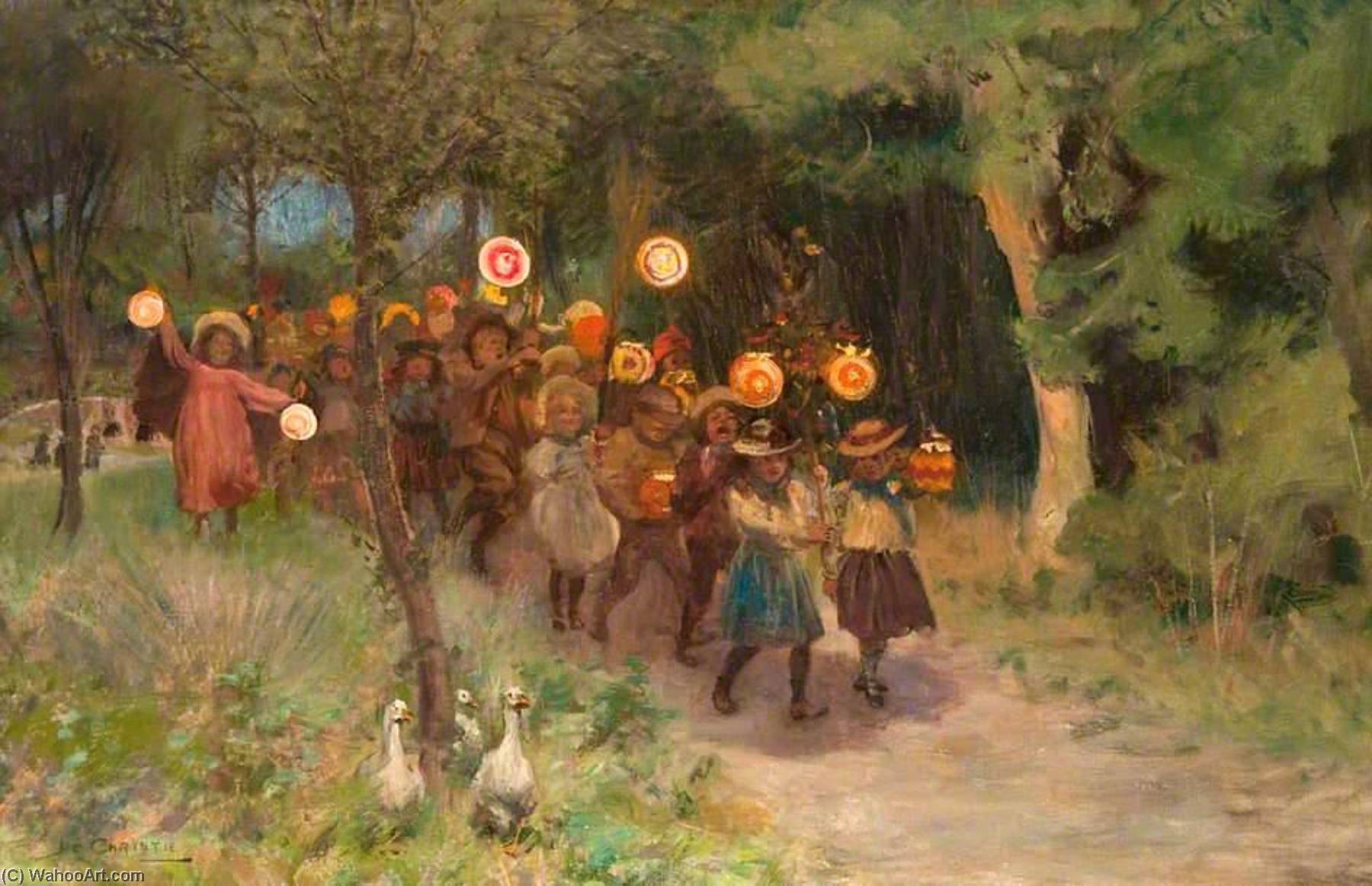 Wikioo.org – L'Enciclopedia delle Belle Arti - Pittura, Opere di James Elder Christie - halloween frolics