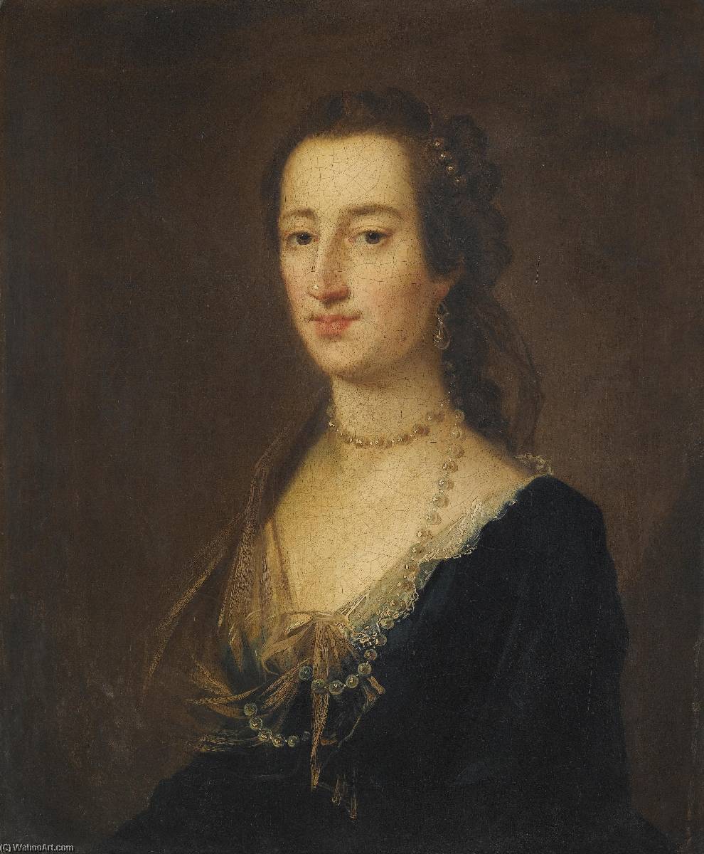 Wikioo.org - The Encyclopedia of Fine Arts - Painting, Artwork by John Astley - Portrait of Miss Hamilton