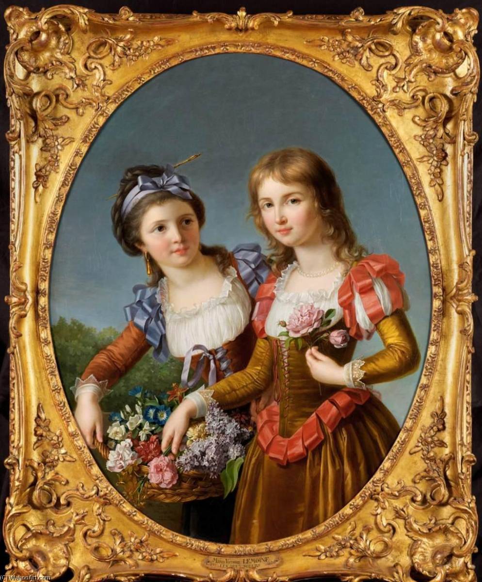 Wikioo.org - The Encyclopedia of Fine Arts - Painting, Artwork by Marie Victoire Lemoine - Two Sisters
