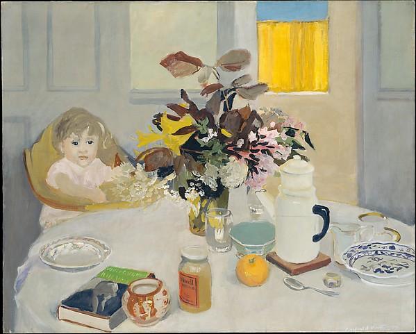 WikiOO.org - Encyclopedia of Fine Arts - Maľba, Artwork Fairfield Porter - Lizzie at the Table