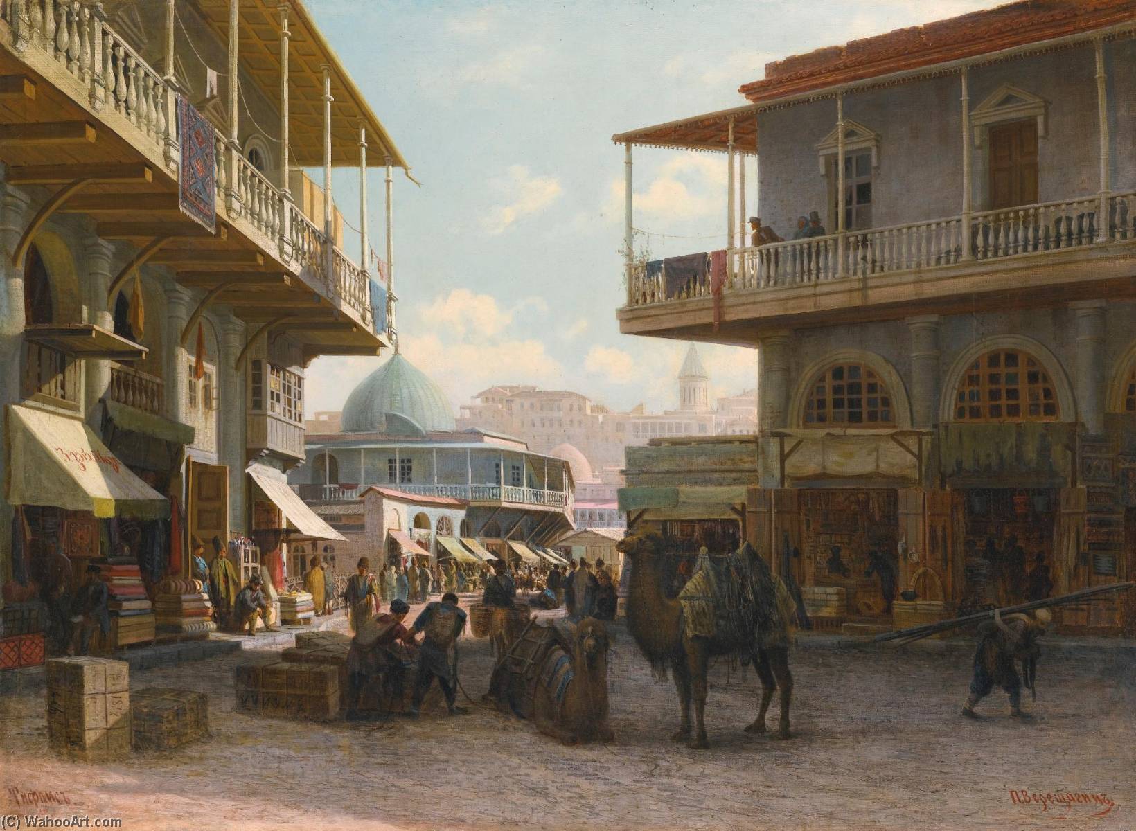 Wikioo.org - The Encyclopedia of Fine Arts - Painting, Artwork by Petr Petrovich Vereshchagin - View of Tiflis