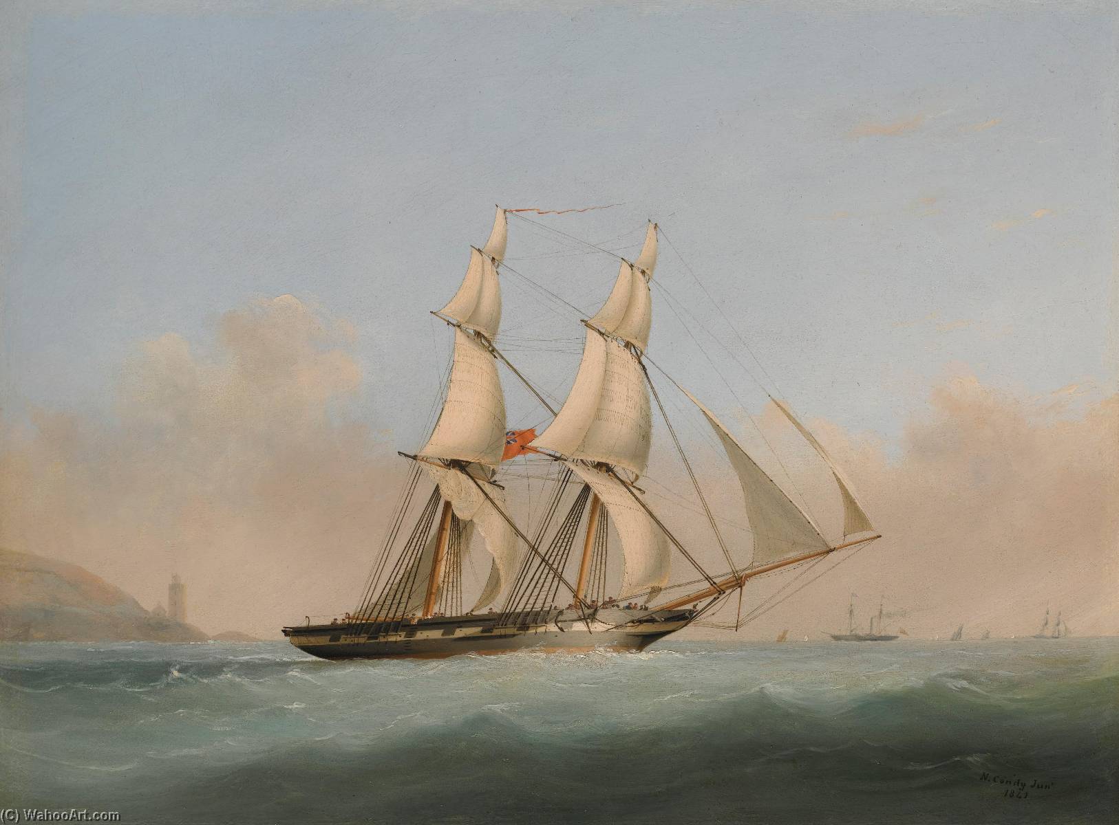 Wikioo.org - The Encyclopedia of Fine Arts - Painting, Artwork by Nicholas Matthew Condy - H. M. Brig Acorn and H. M. Brig Ranger