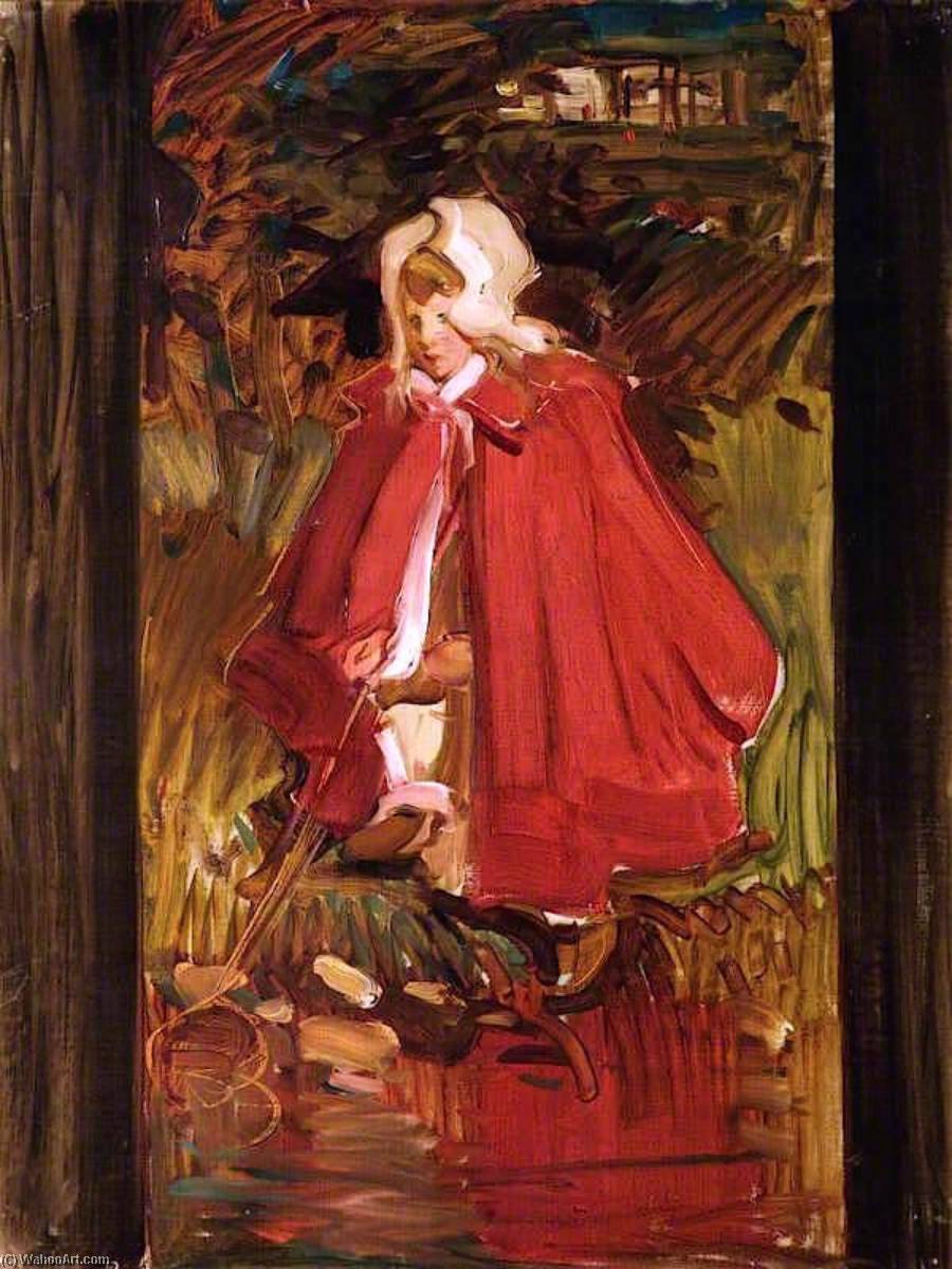 Wikioo.org - The Encyclopedia of Fine Arts - Painting, Artwork by Robert Brough - Girl in Red