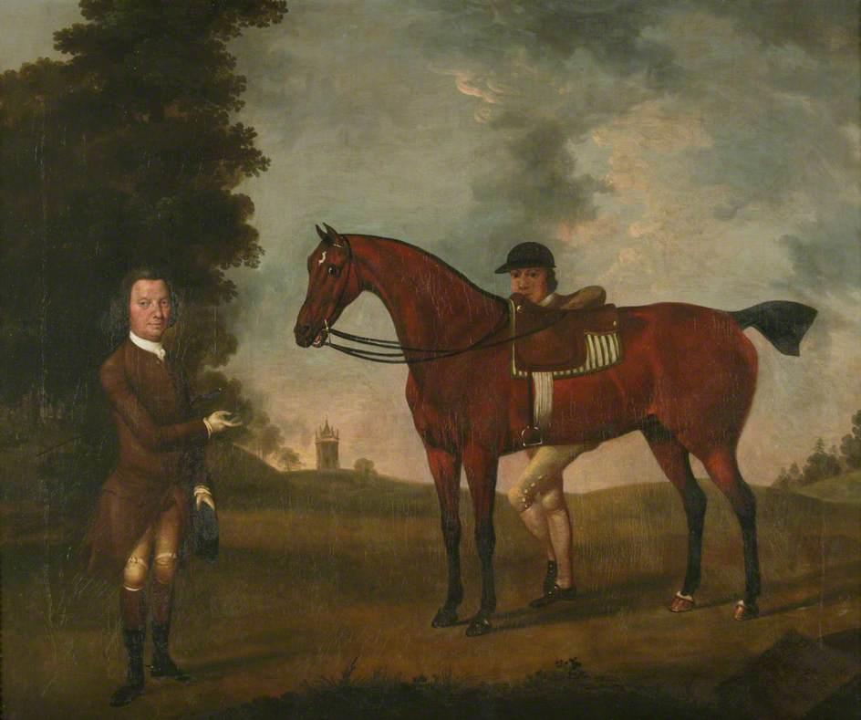 Wikioo.org - The Encyclopedia of Fine Arts - Painting, Artwork by Thomas Stringer - 'Driver' with Owner and Groom