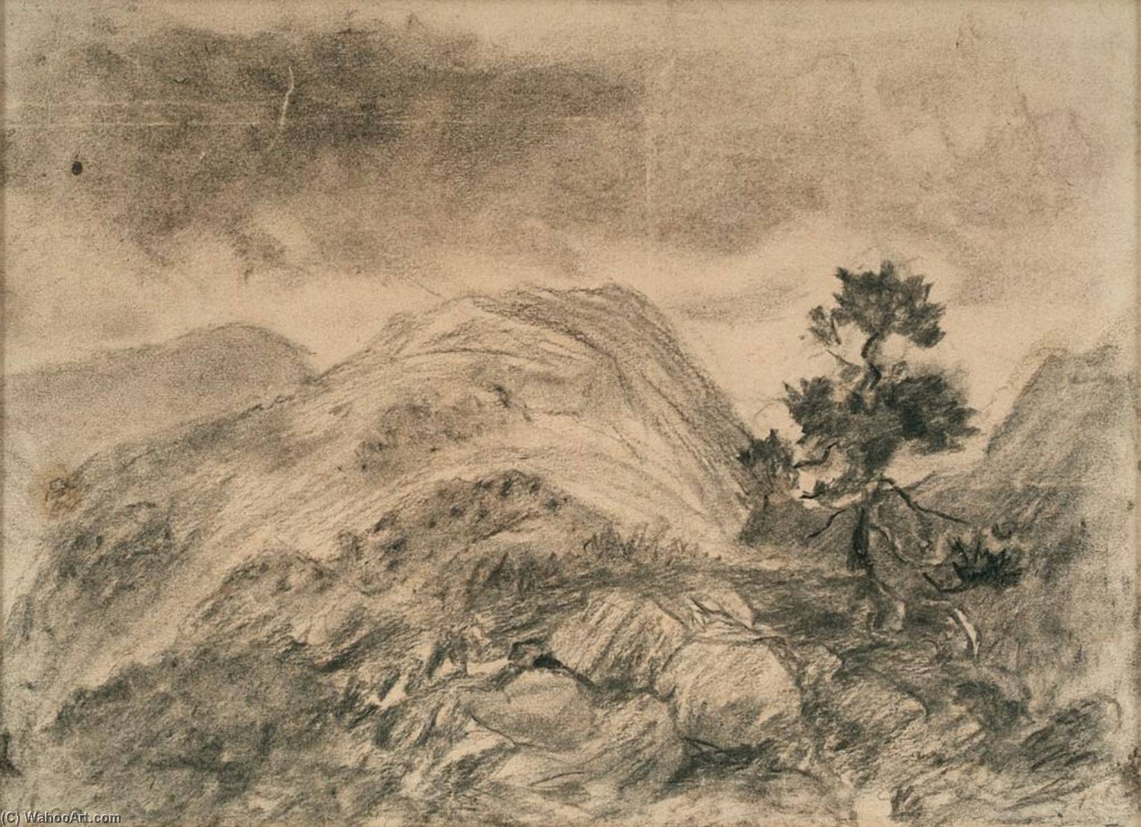 WikiOO.org - Enciclopédia das Belas Artes - Pintura, Arte por Nikolai Astrup - Landscape with Pine