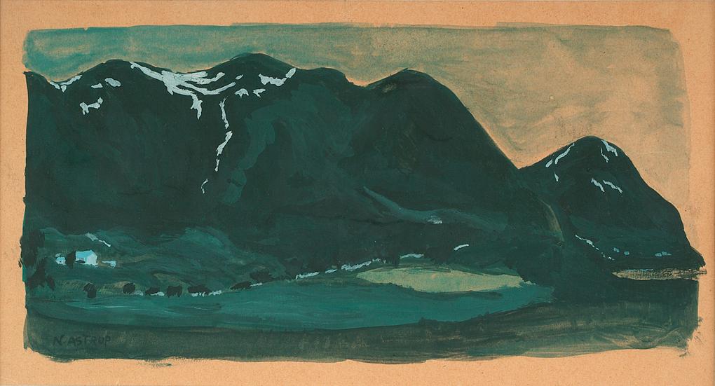 Wikioo.org - The Encyclopedia of Fine Arts - Painting, Artwork by Nikolai Astrup - Landscape from Ålhus