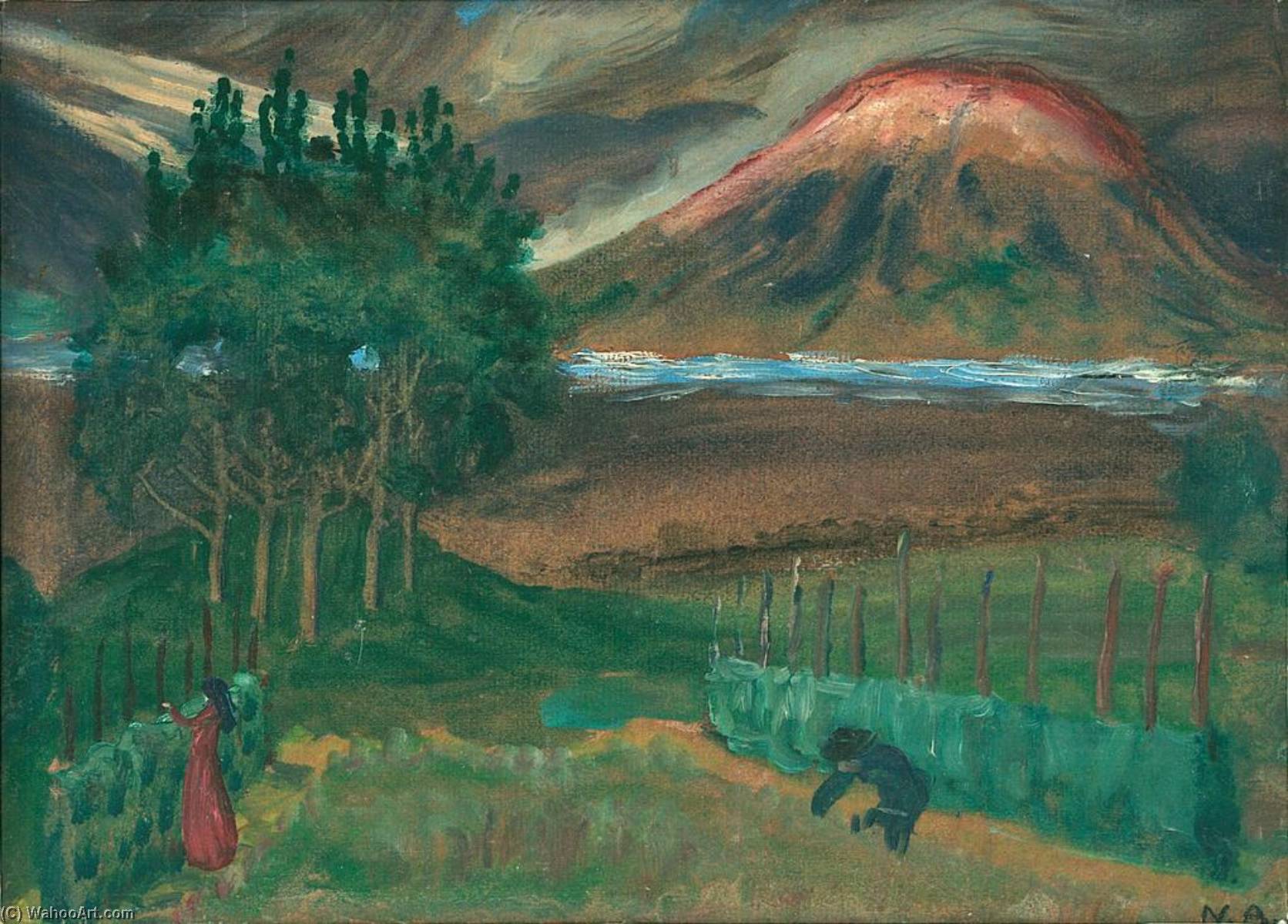 Wikioo.org - The Encyclopedia of Fine Arts - Painting, Artwork by Nikolai Astrup - Haymaking