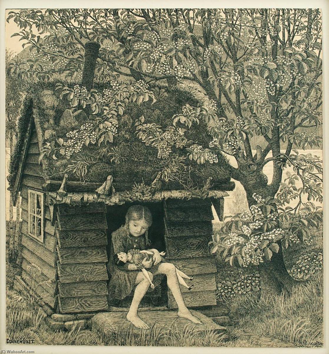 WikiOO.org - Encyclopedia of Fine Arts - Lukisan, Artwork Nikolai Astrup - The Doll House