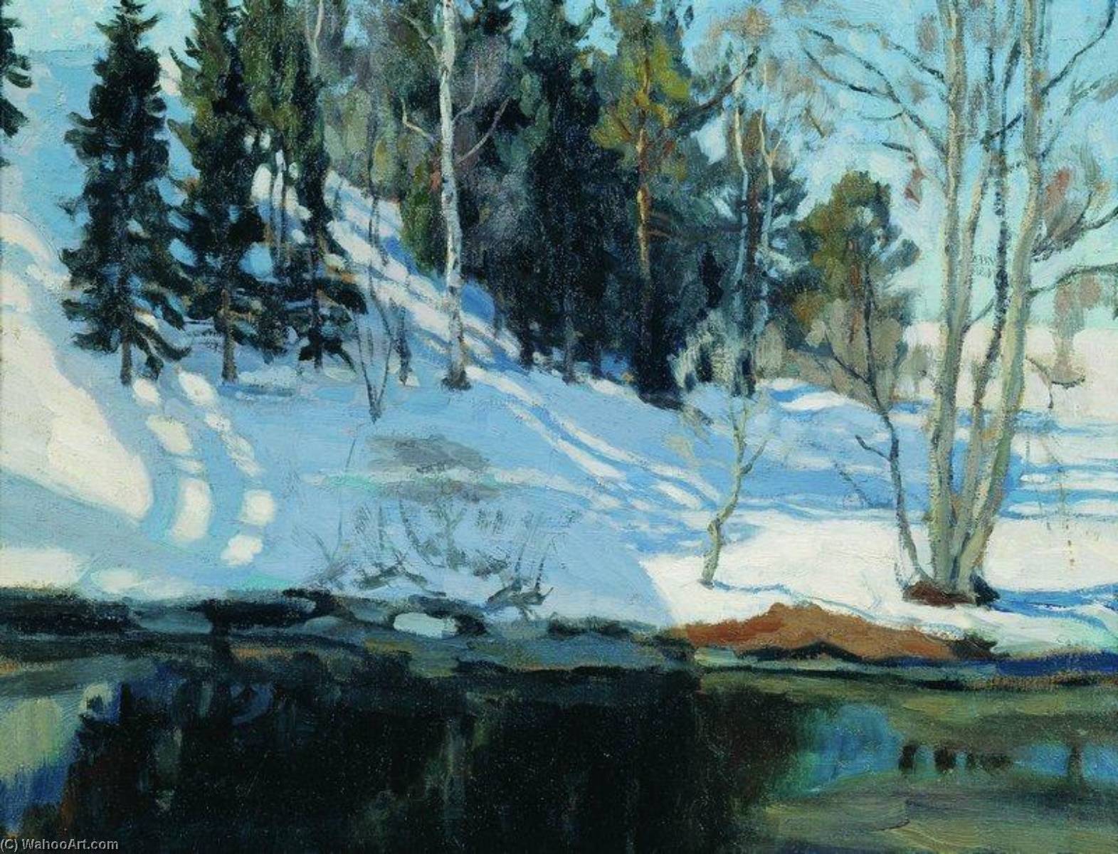 Wikioo.org - The Encyclopedia of Fine Arts - Painting, Artwork by Stanislav Zhukovsky - Early Spring