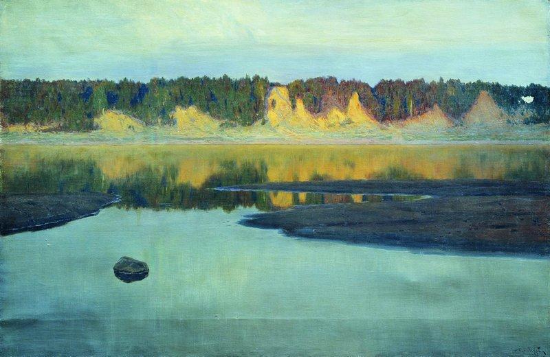 Wikioo.org - The Encyclopedia of Fine Arts - Painting, Artwork by Stanislav Zhukovsky - Evening
