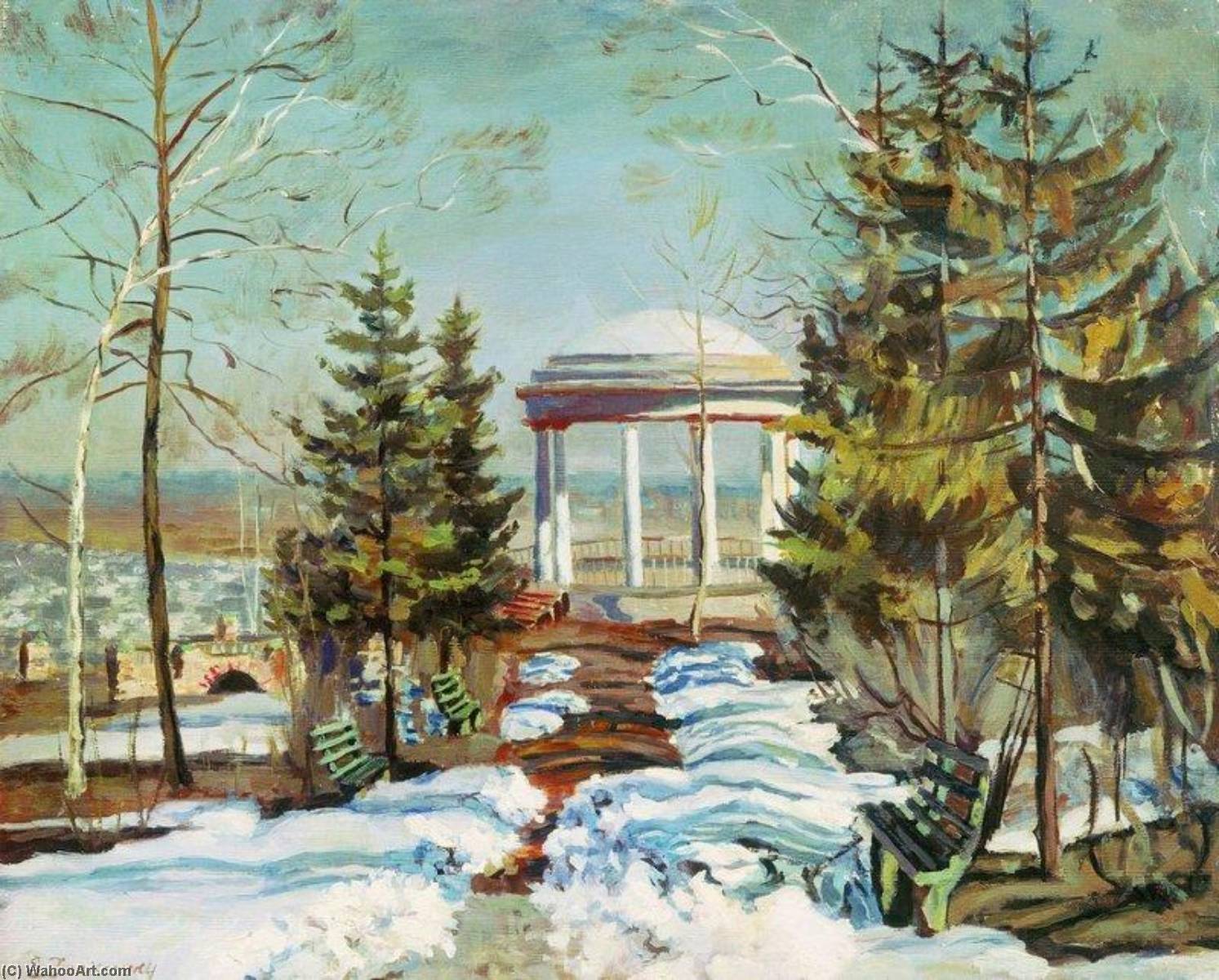 Wikioo.org - The Encyclopedia of Fine Arts - Painting, Artwork by Stanislav Zhukovsky - Early Spring in the Park