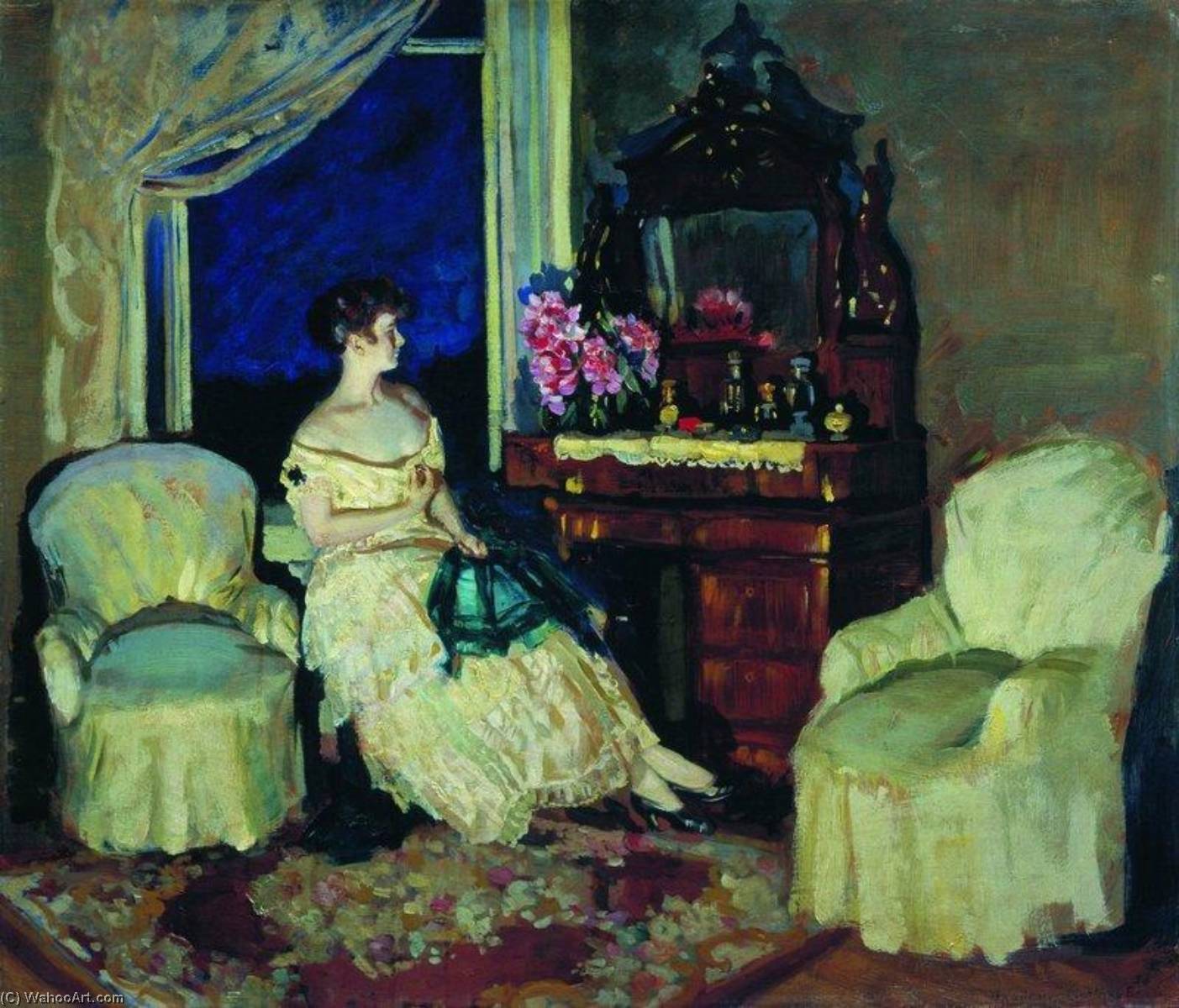 Wikioo.org - The Encyclopedia of Fine Arts - Painting, Artwork by Stanislav Zhukovsky - In the Room