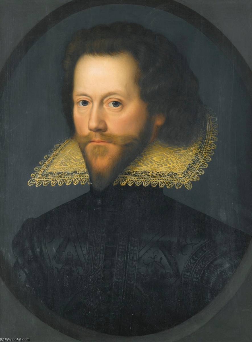WikiOO.org – 美術百科全書 - 繪畫，作品 William Larkin - 肖像 灰色 Brydges , 5th 男爵 钱多斯 ( 1578 9 1621 )