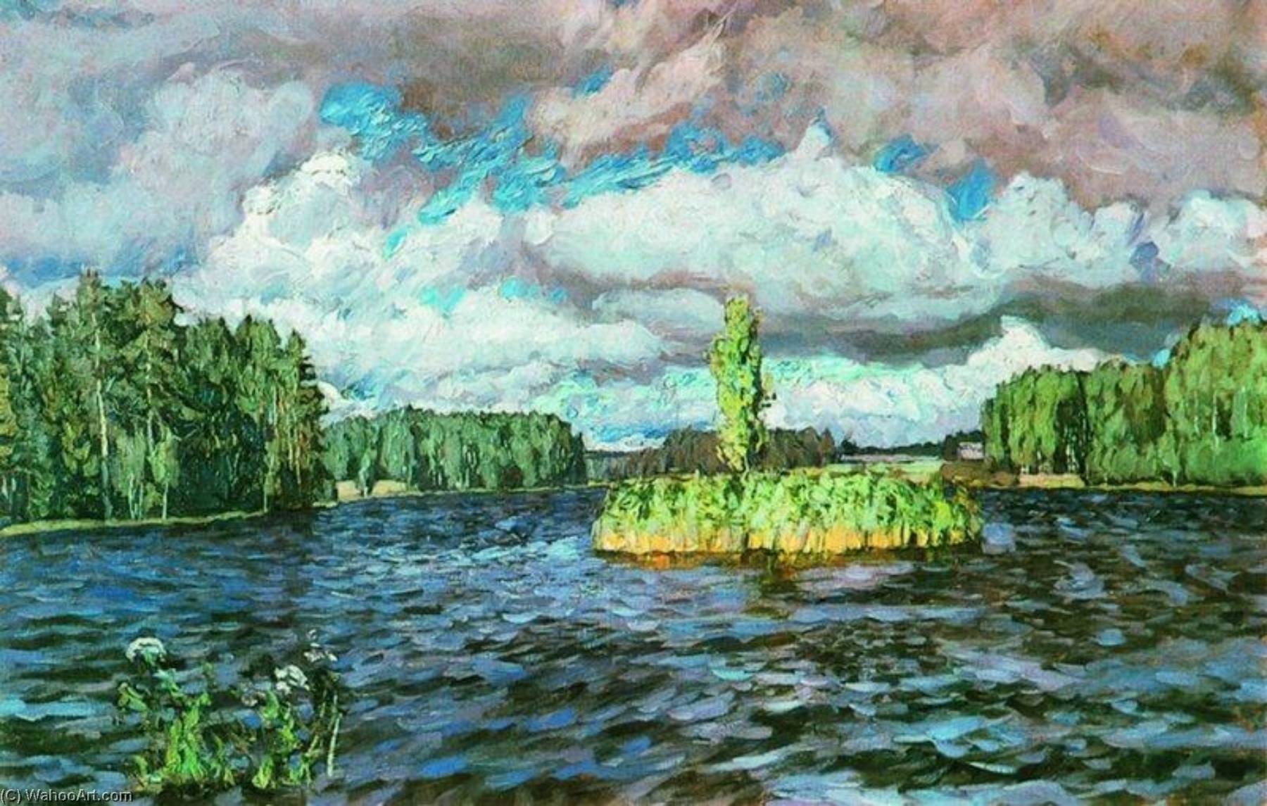Wikioo.org - The Encyclopedia of Fine Arts - Painting, Artwork by Stanislav Zhukovsky - Lake Moldino