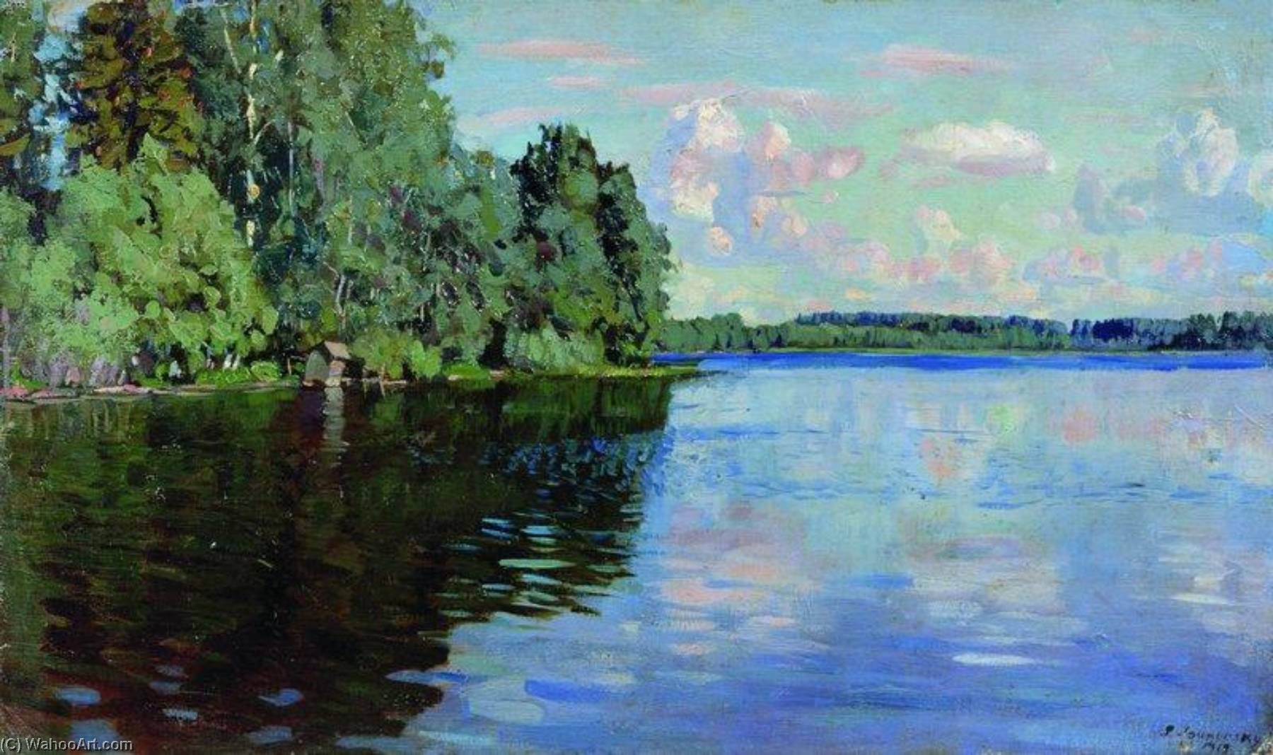 Wikioo.org - The Encyclopedia of Fine Arts - Painting, Artwork by Stanislav Zhukovsky - The Lake