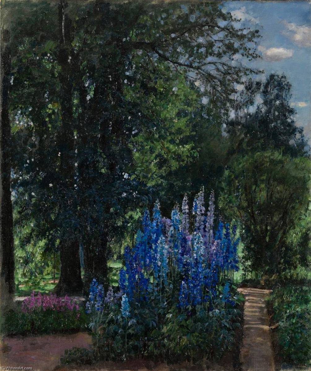 Wikioo.org - The Encyclopedia of Fine Arts - Painting, Artwork by Stanislav Zhukovsky - Foxgloves in a Summer Garden