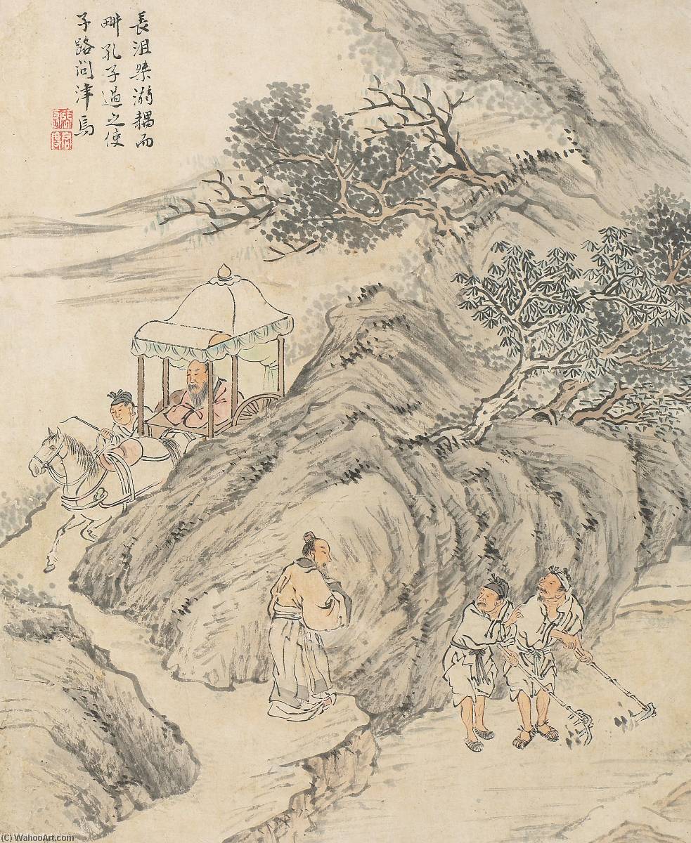 Wikioo.org - The Encyclopedia of Fine Arts - Painting, Artwork by Zhang Hong - ILLUSTRATIONS FROM THE ANALECTS AND MENCIUS