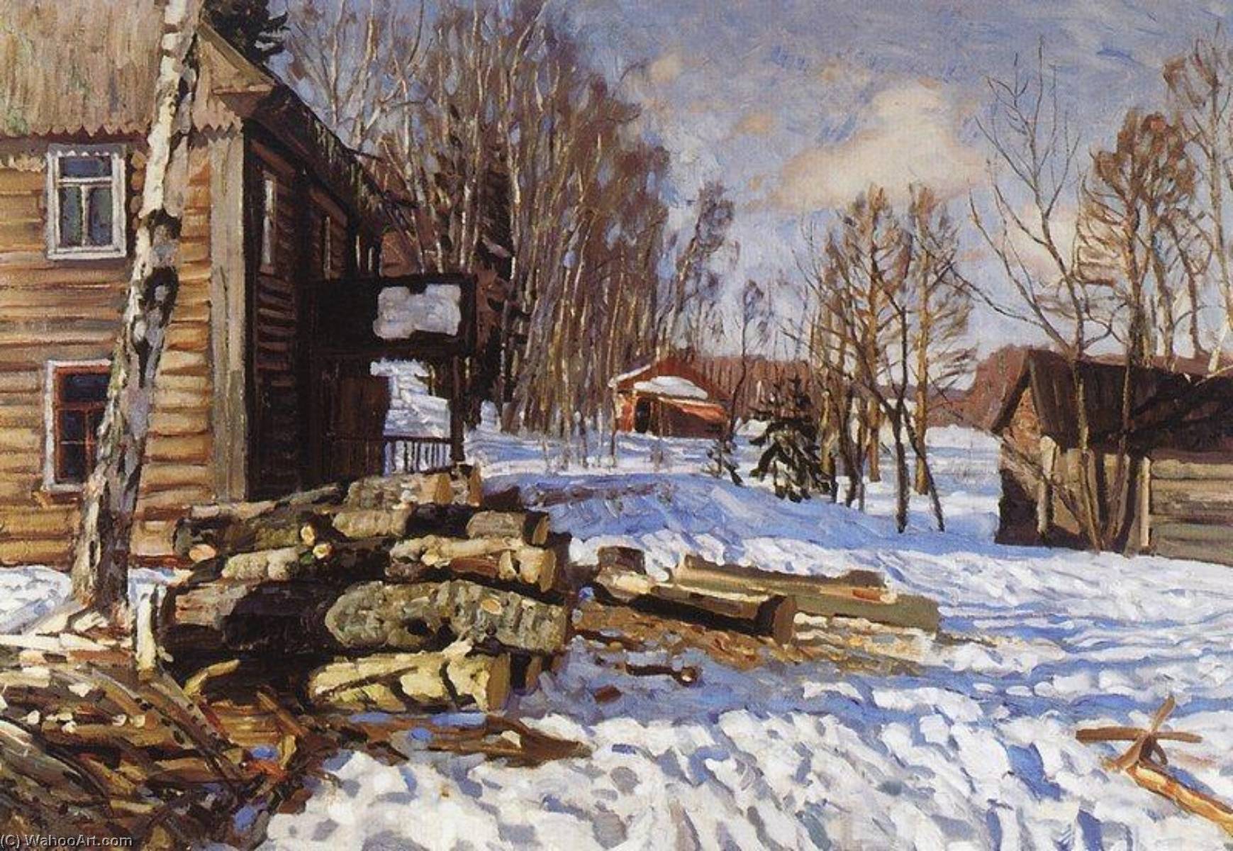 Wikioo.org - The Encyclopedia of Fine Arts - Painting, Artwork by Stanislav Zhukovsky - March