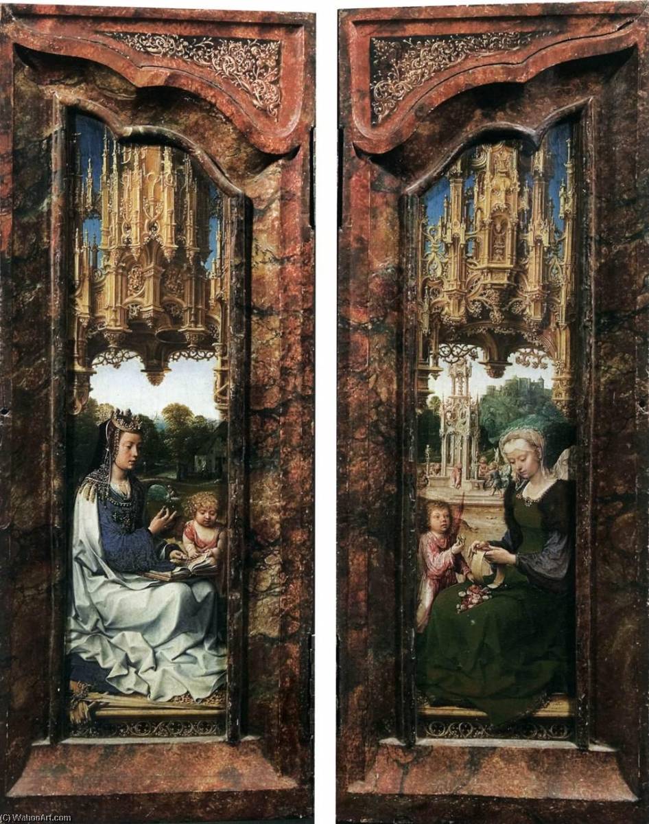 Wikioo.org – La Enciclopedia de las Bellas Artes - Pintura, Obras de arte de Jan Gossart - la malvagna retablo  lado  alas