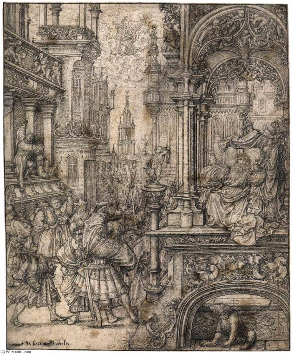 WikiOO.org - Encyclopedia of Fine Arts - Lukisan, Artwork Jan Gossart - Emperor Augustus and the Tiburtine Sibyl