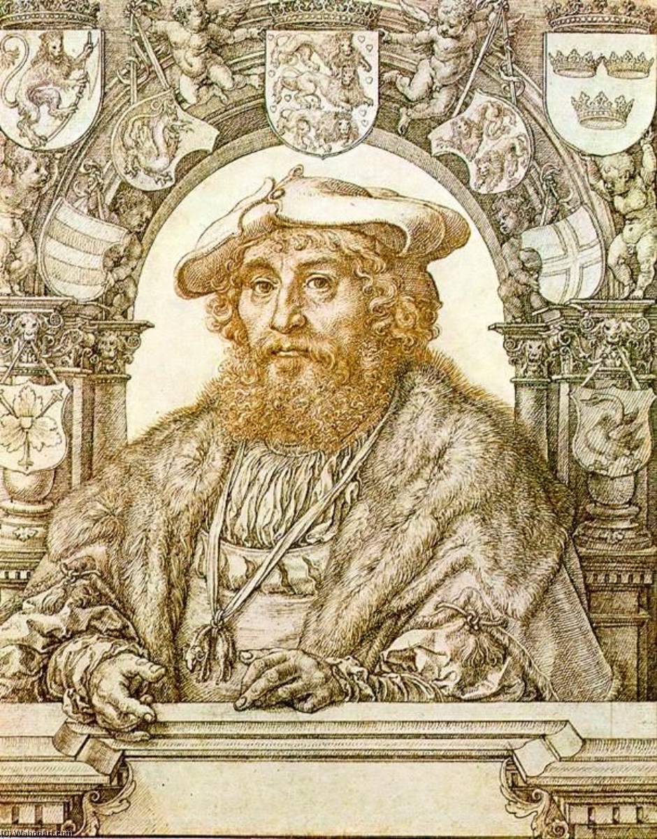 WikiOO.org - Güzel Sanatlar Ansiklopedisi - Resim, Resimler Jan Gossart - Portrait of Christian II, King of Denmark