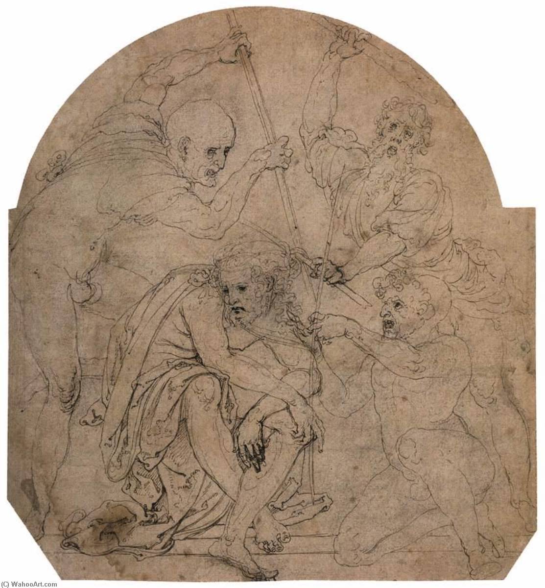 Wikioo.org - สารานุกรมวิจิตรศิลป์ - จิตรกรรม Jan Gossart - The Crowning with Thorns