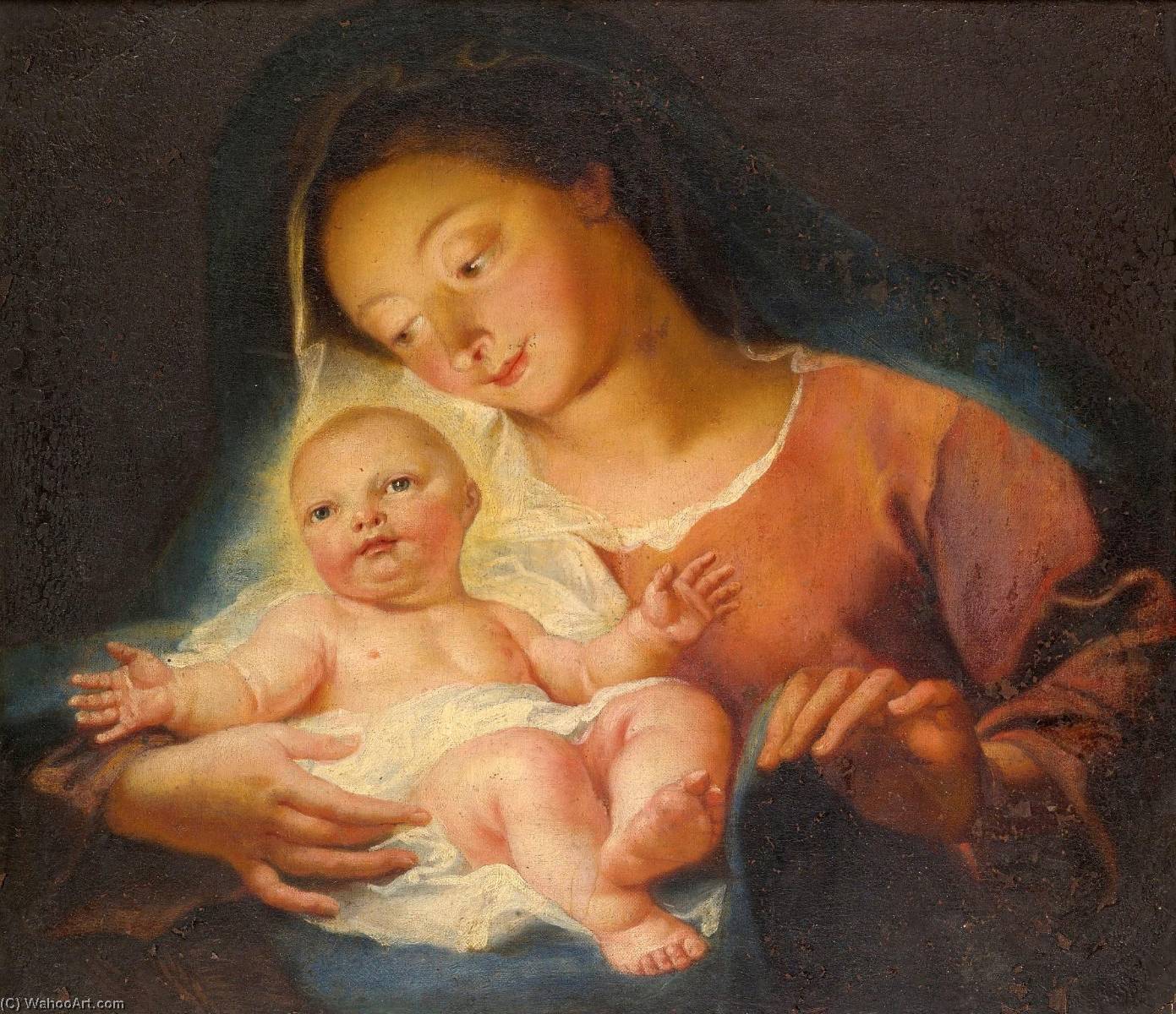 Wikioo.org - The Encyclopedia of Fine Arts - Painting, Artwork by Antoine Coypel Ii - Madonna and Child
